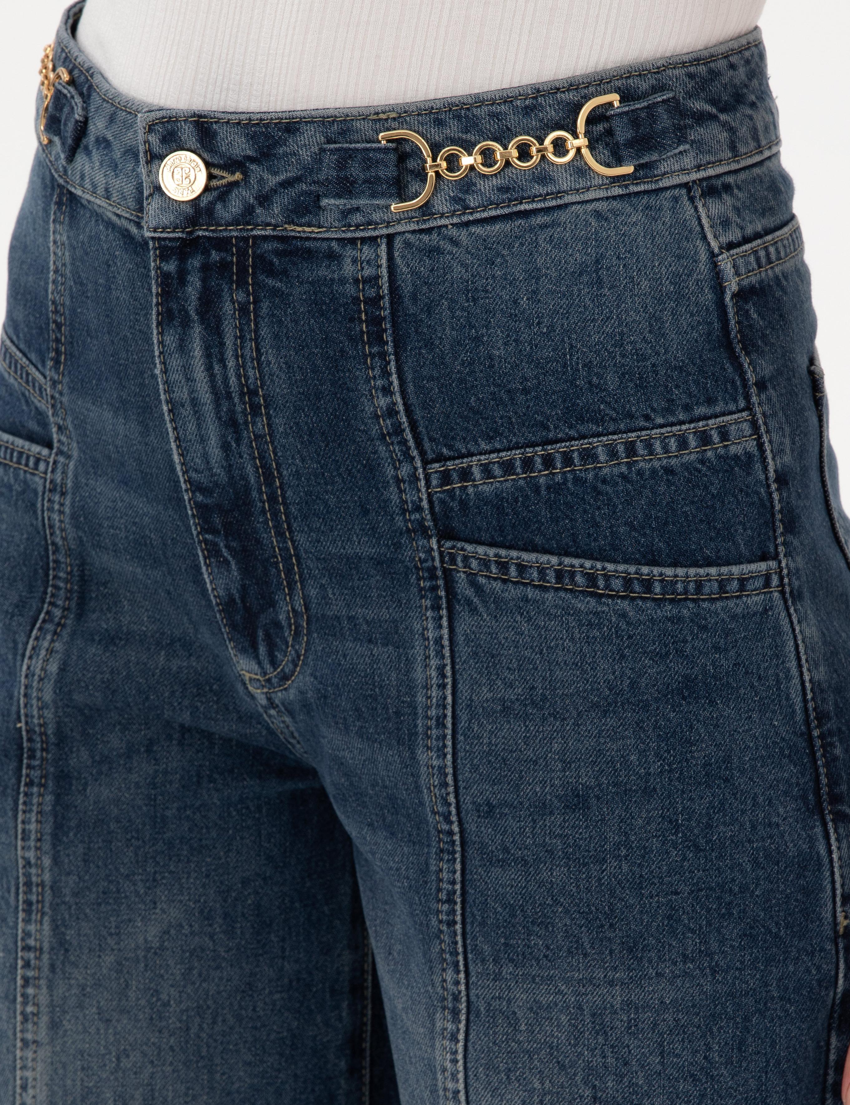 İndigo Jean Pantolon