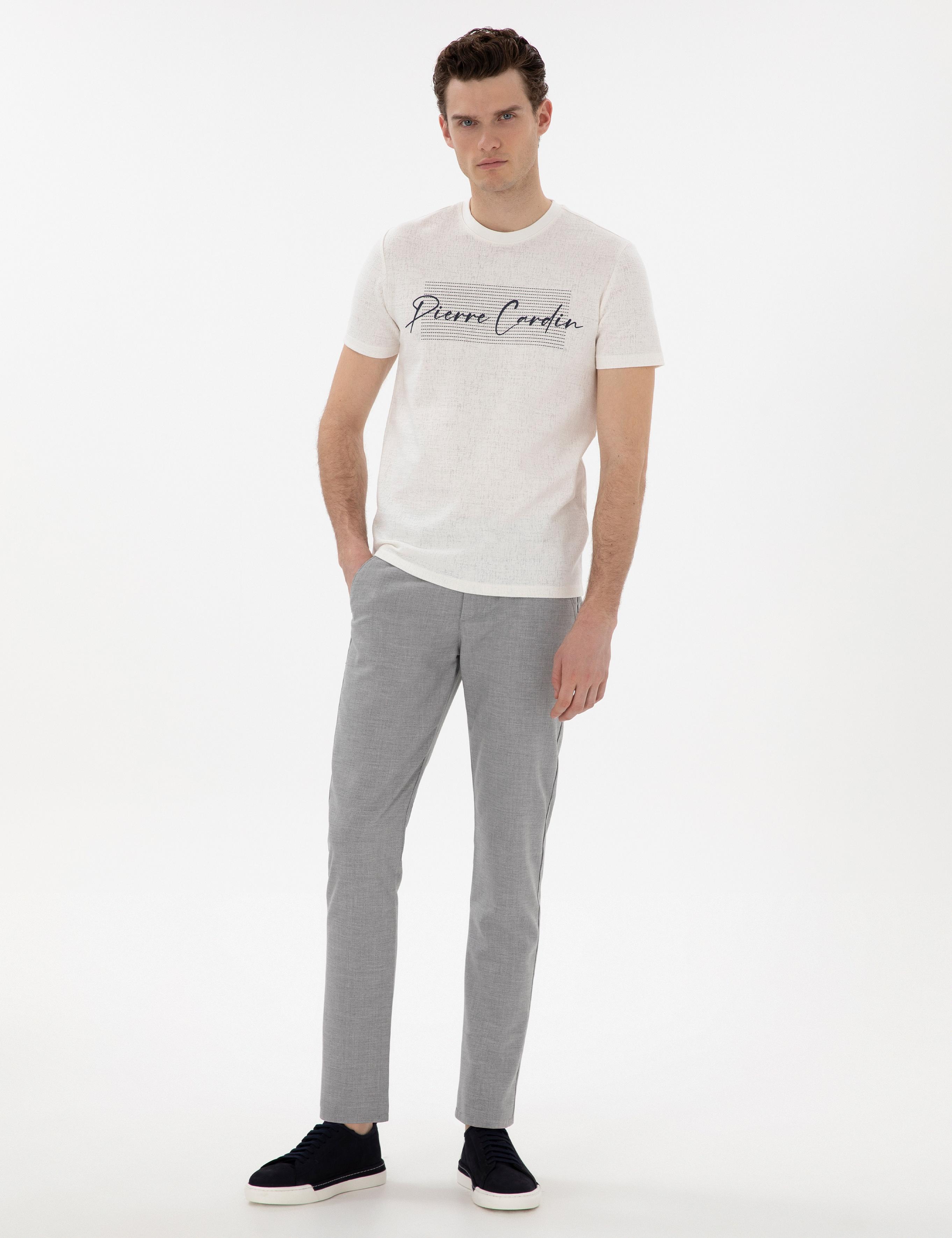 Ekru Slim Fit Tişört