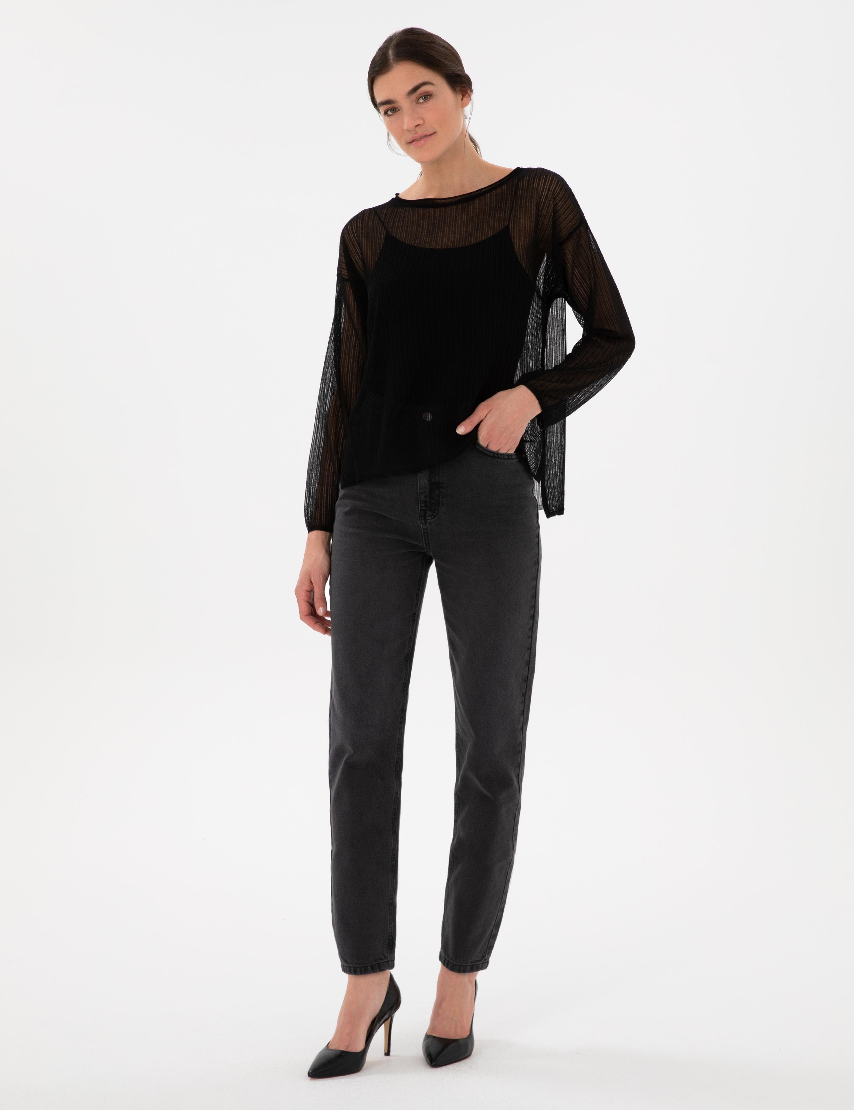 Siyah Oversize Kazak