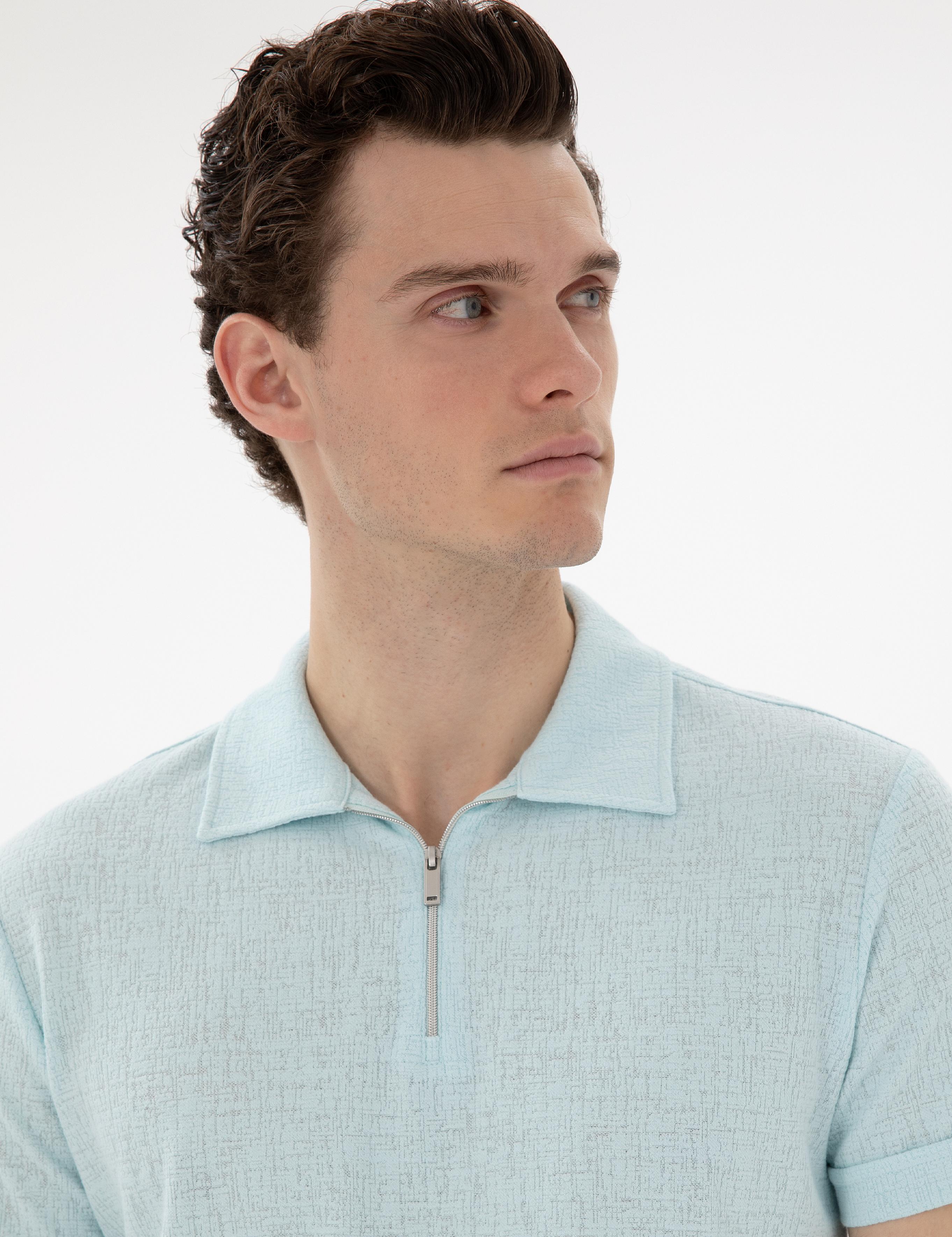 Su Yeşili Slim Fit Tişört