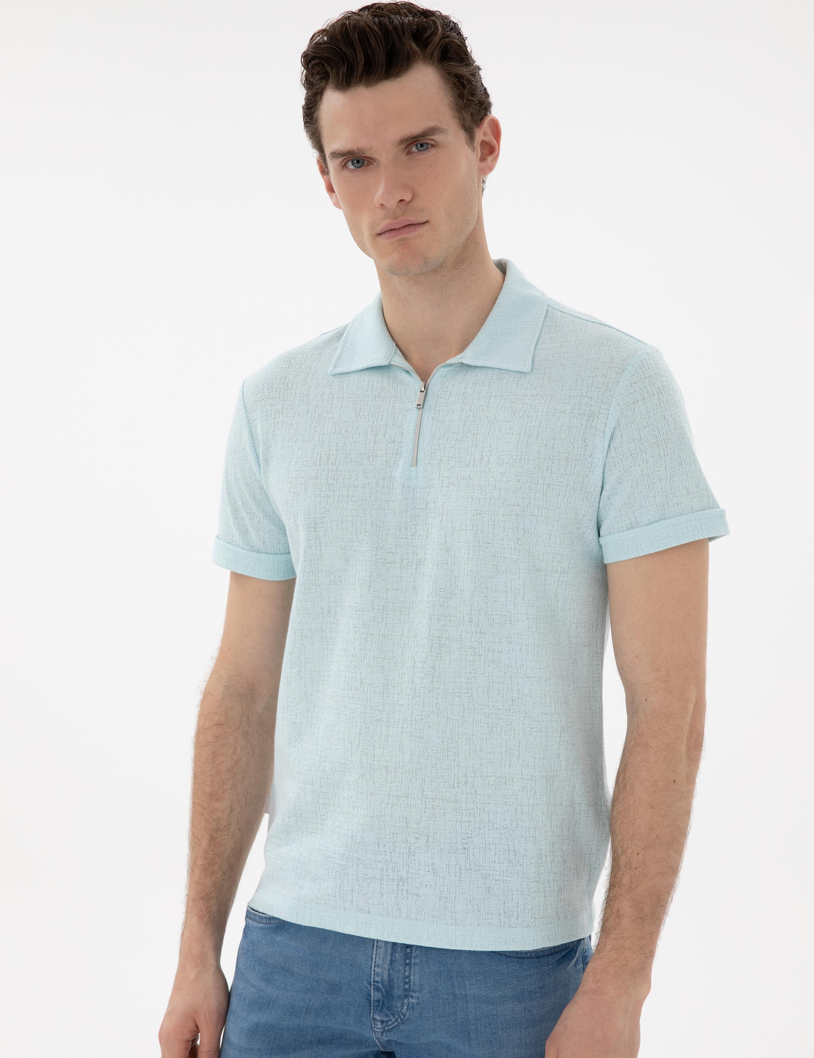 Su Yeşili Slim Fit Tişört