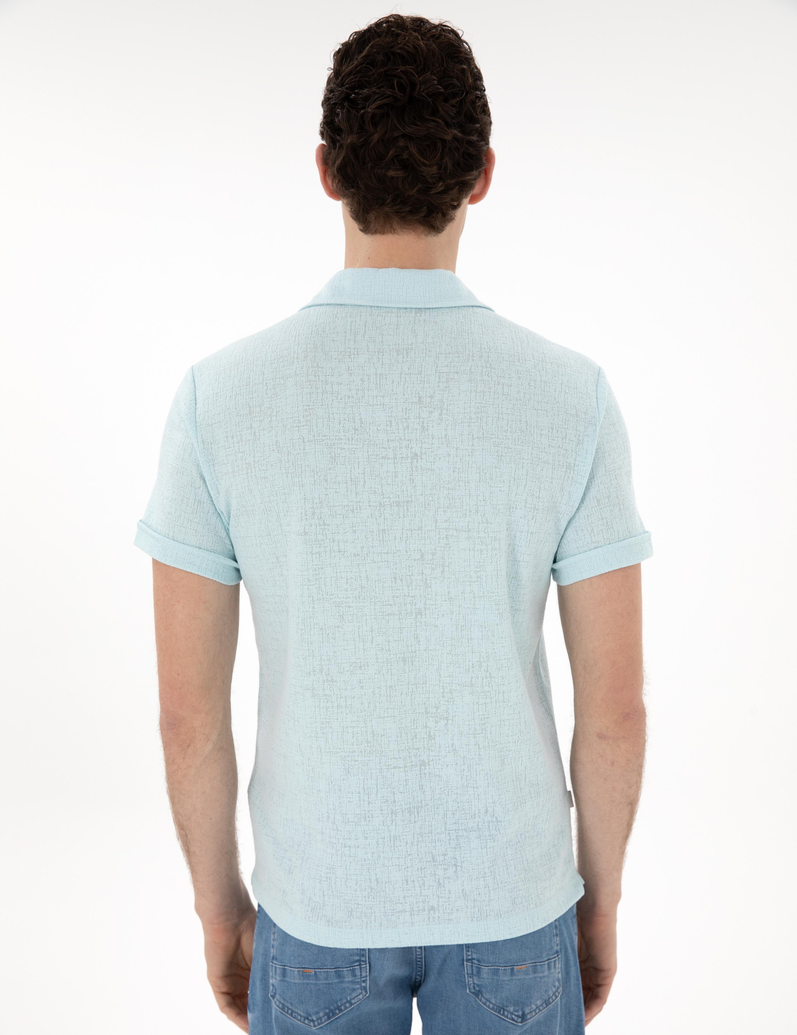 Su Yeşili Slim Fit Tişört