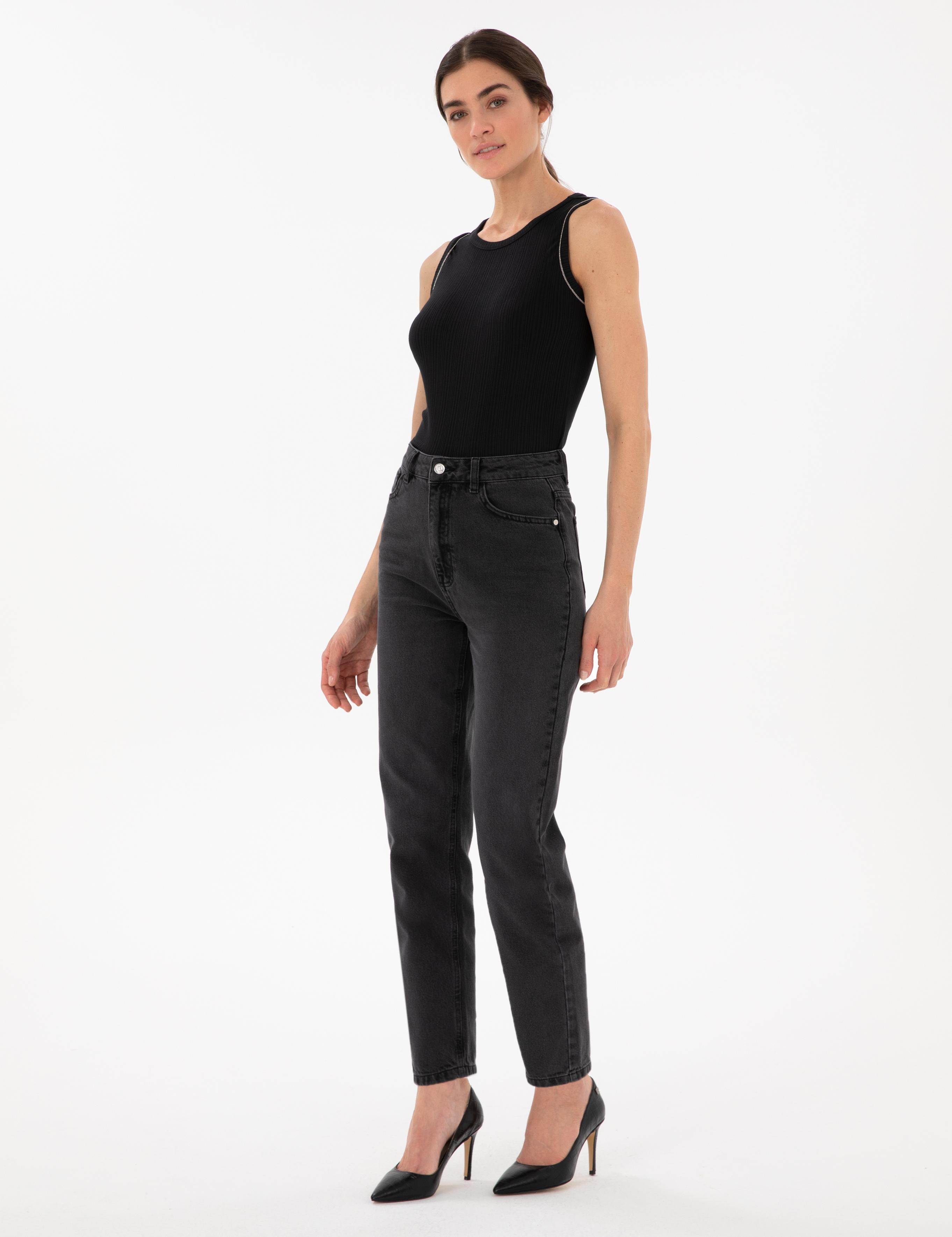 Siyah Ex. Slim Fit Örme Bluz