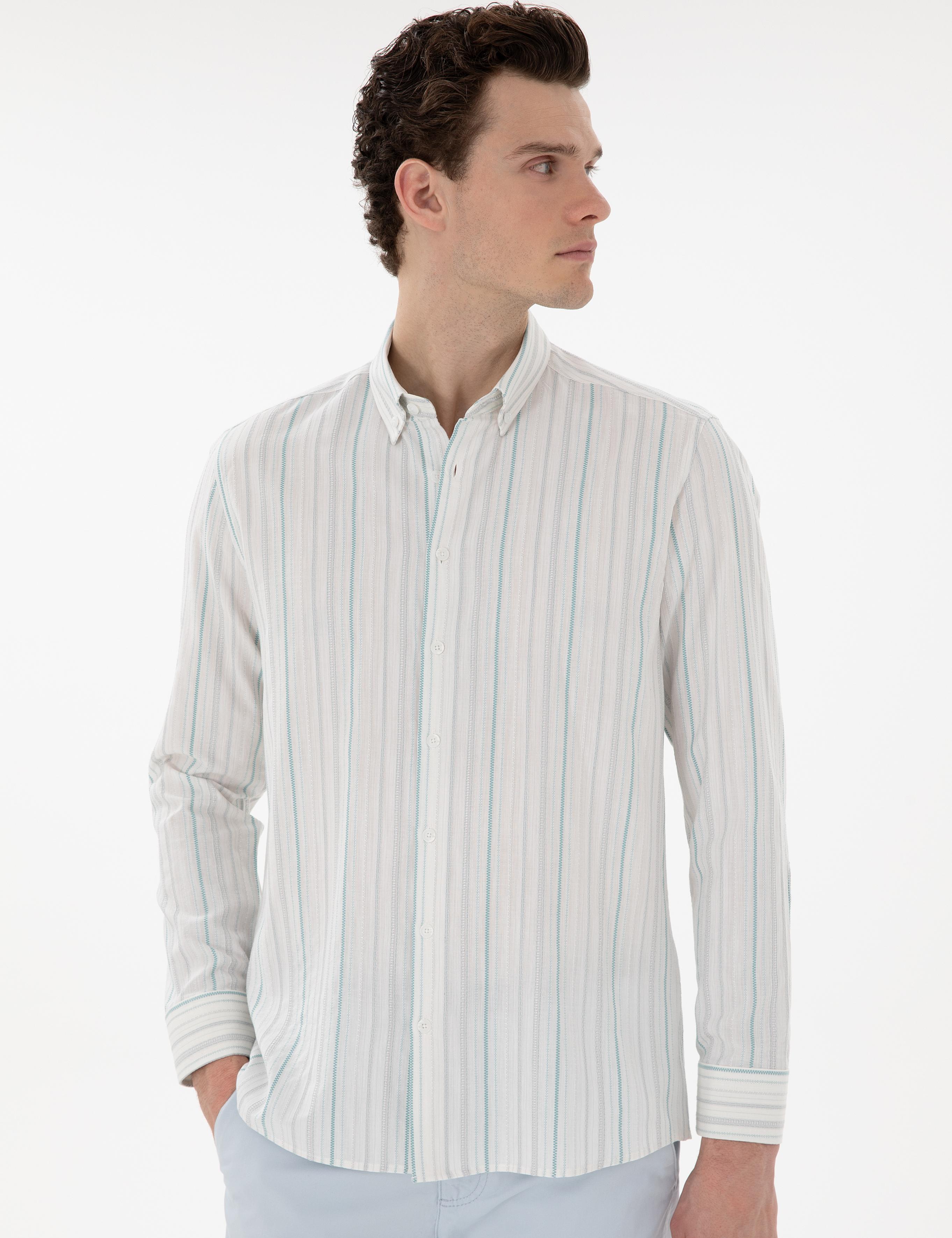 Mint Regular Fit Uzun Kollu Gömlek