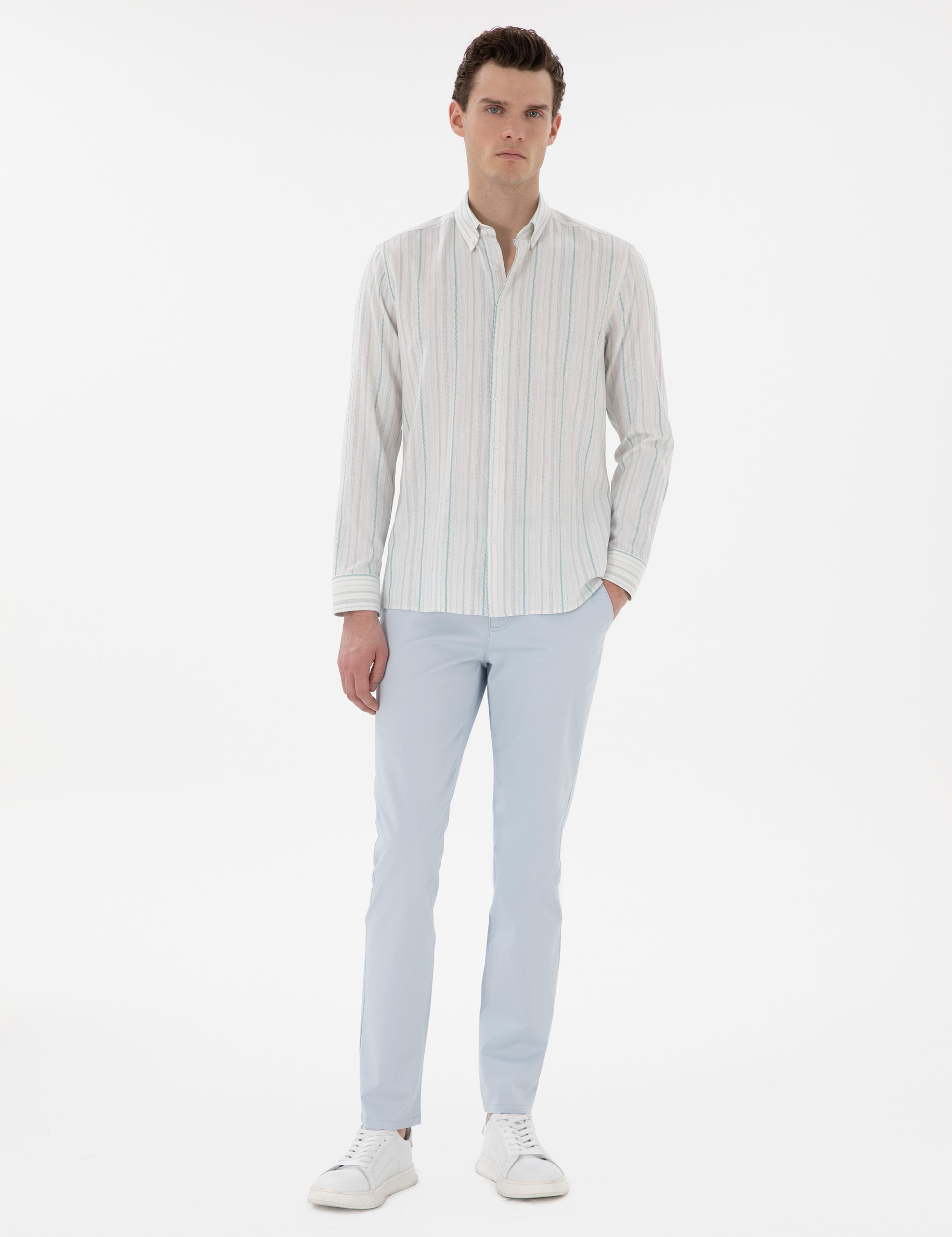 Mint Regular Fit Uzun Kollu Gömlek