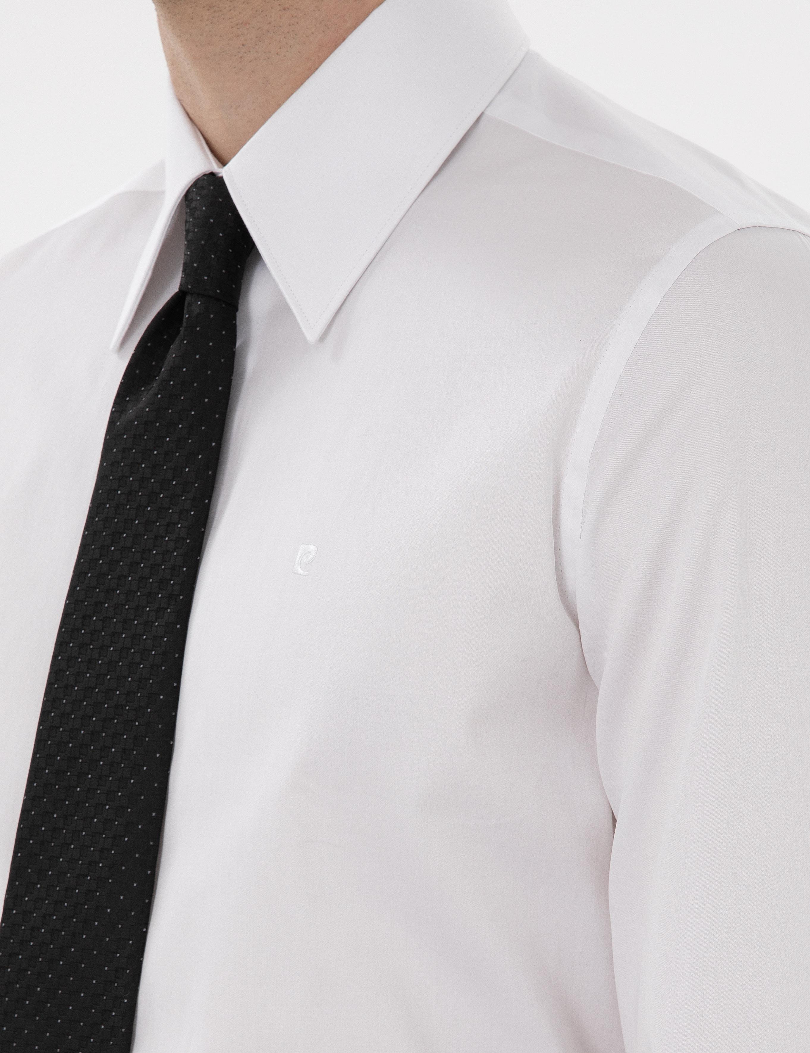 Beyaz Slim Fit Uzun Kollu Gömlek