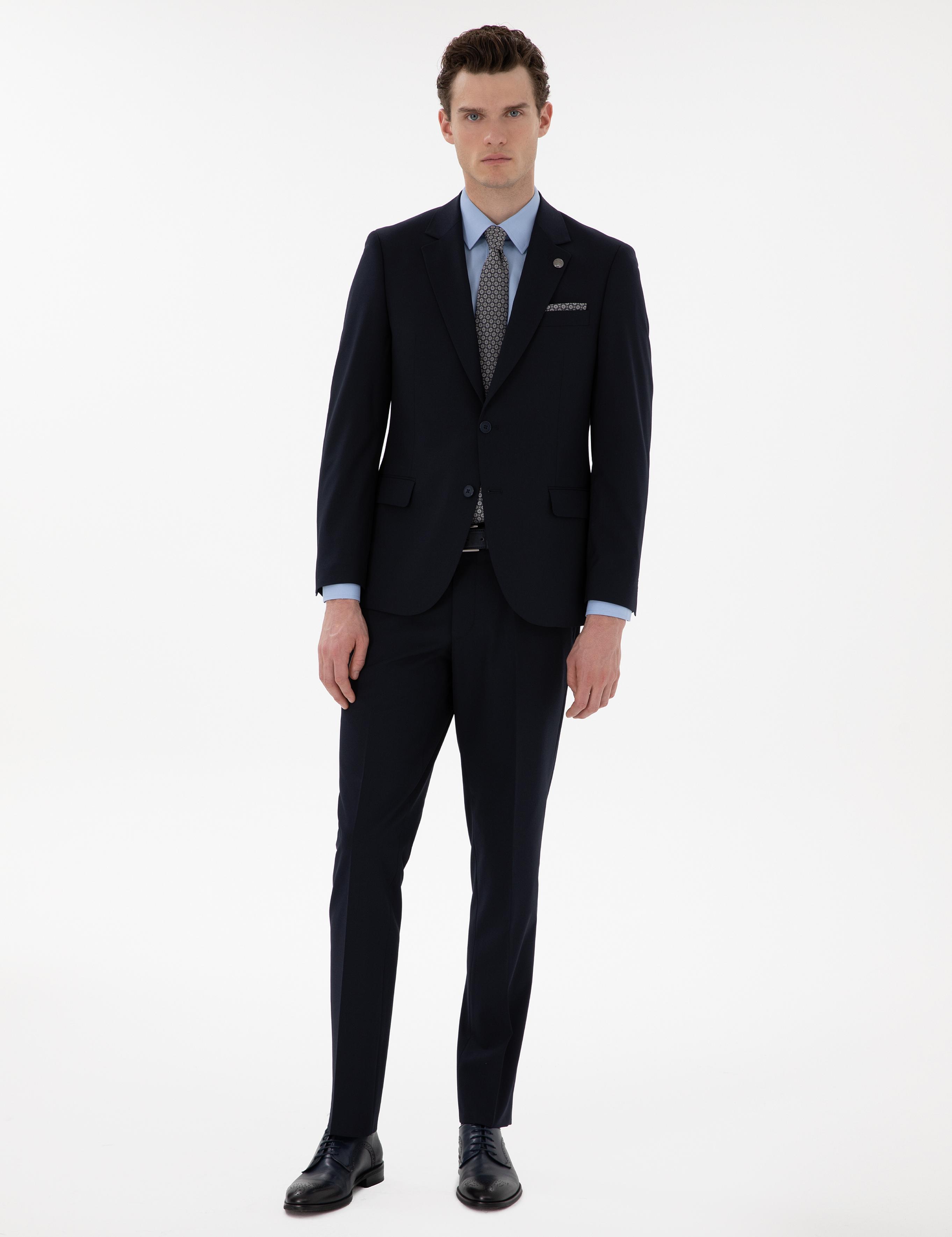 Lacivert Slim Fit Takım Elbise