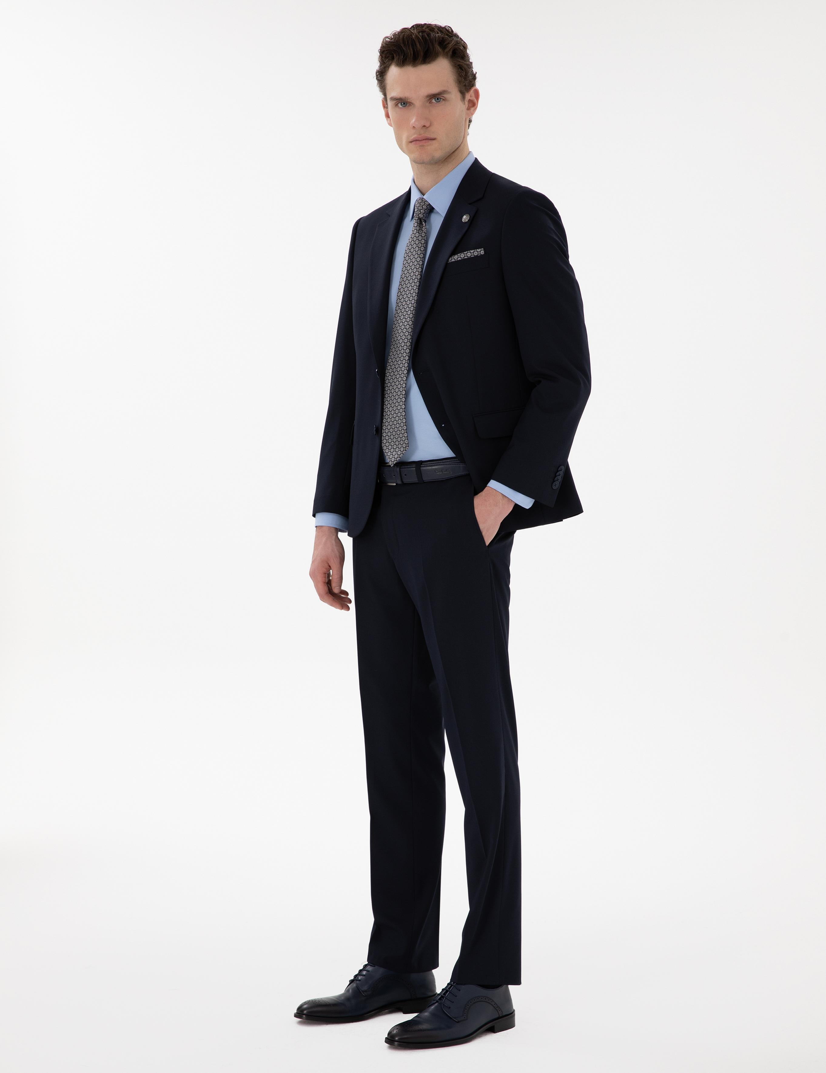 Lacivert Slim Fit Takım Elbise