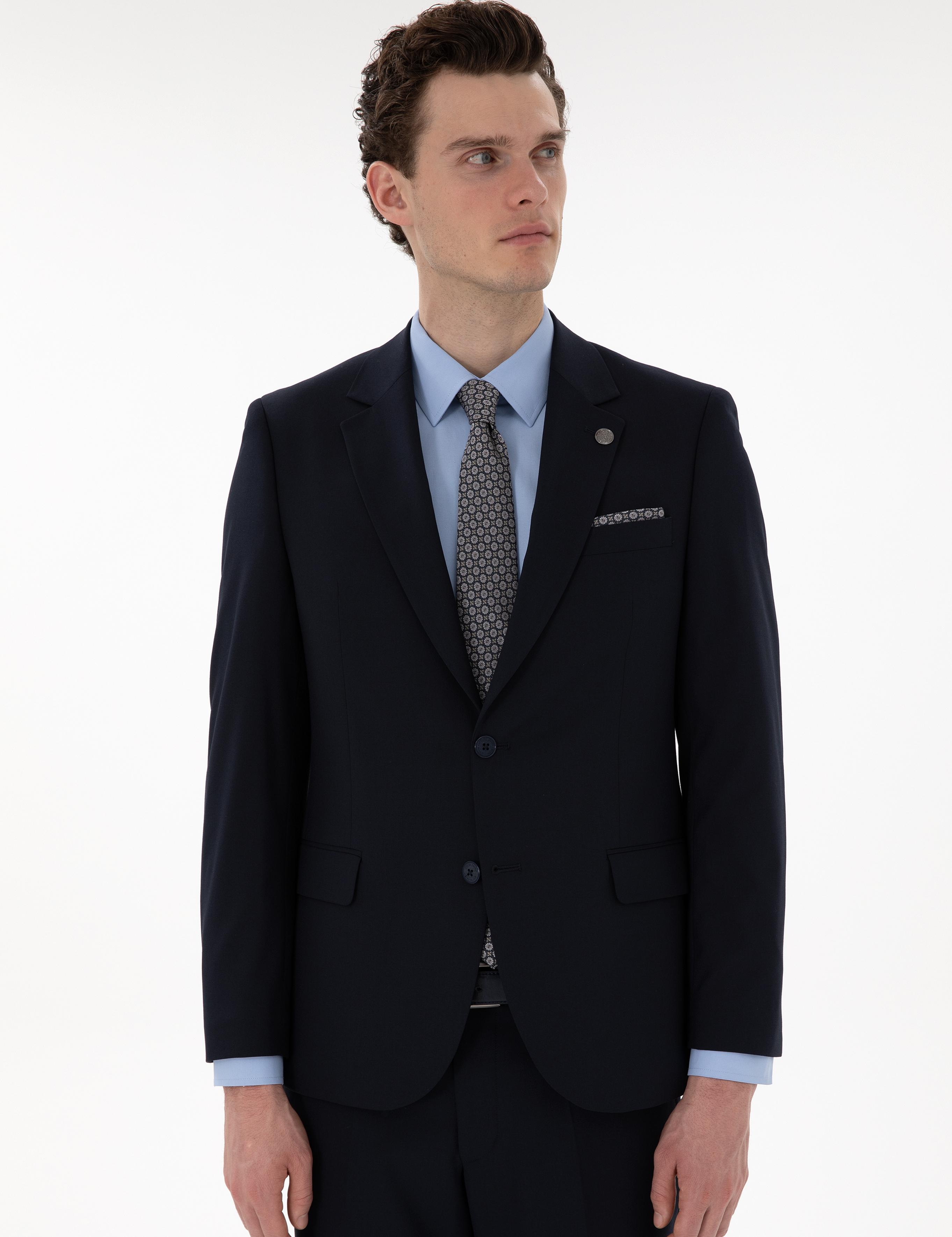 Lacivert Slim Fit Takım Elbise