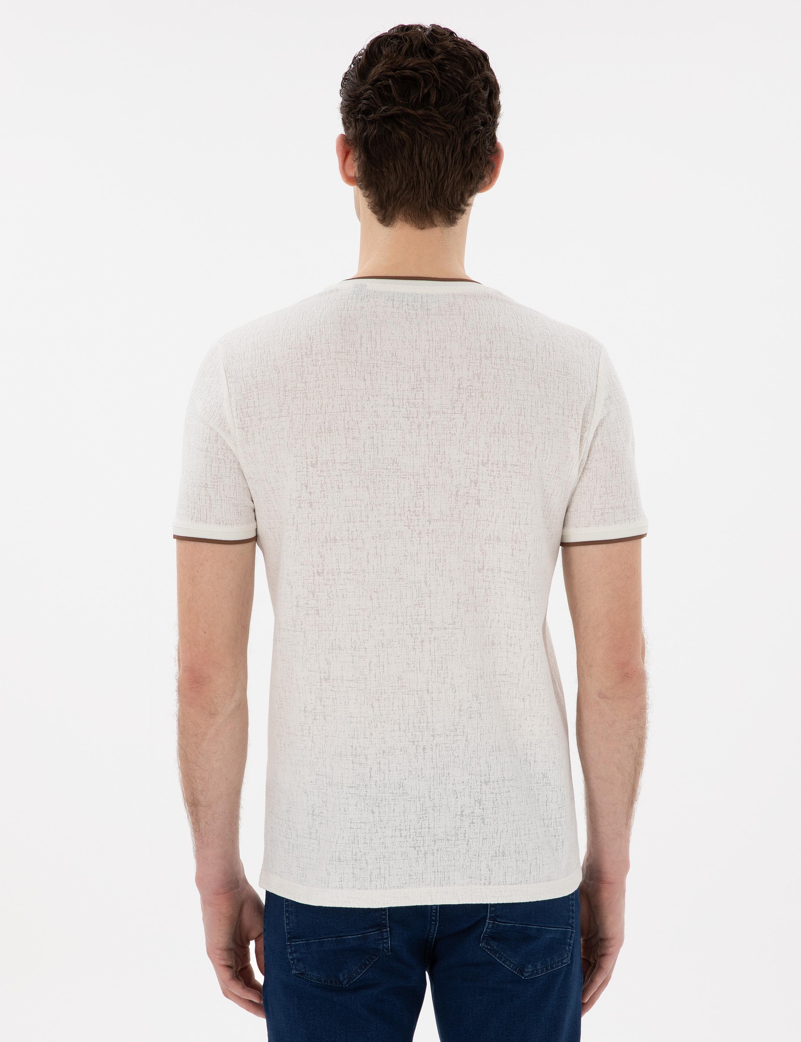 Ekru Slim Fit Tişört