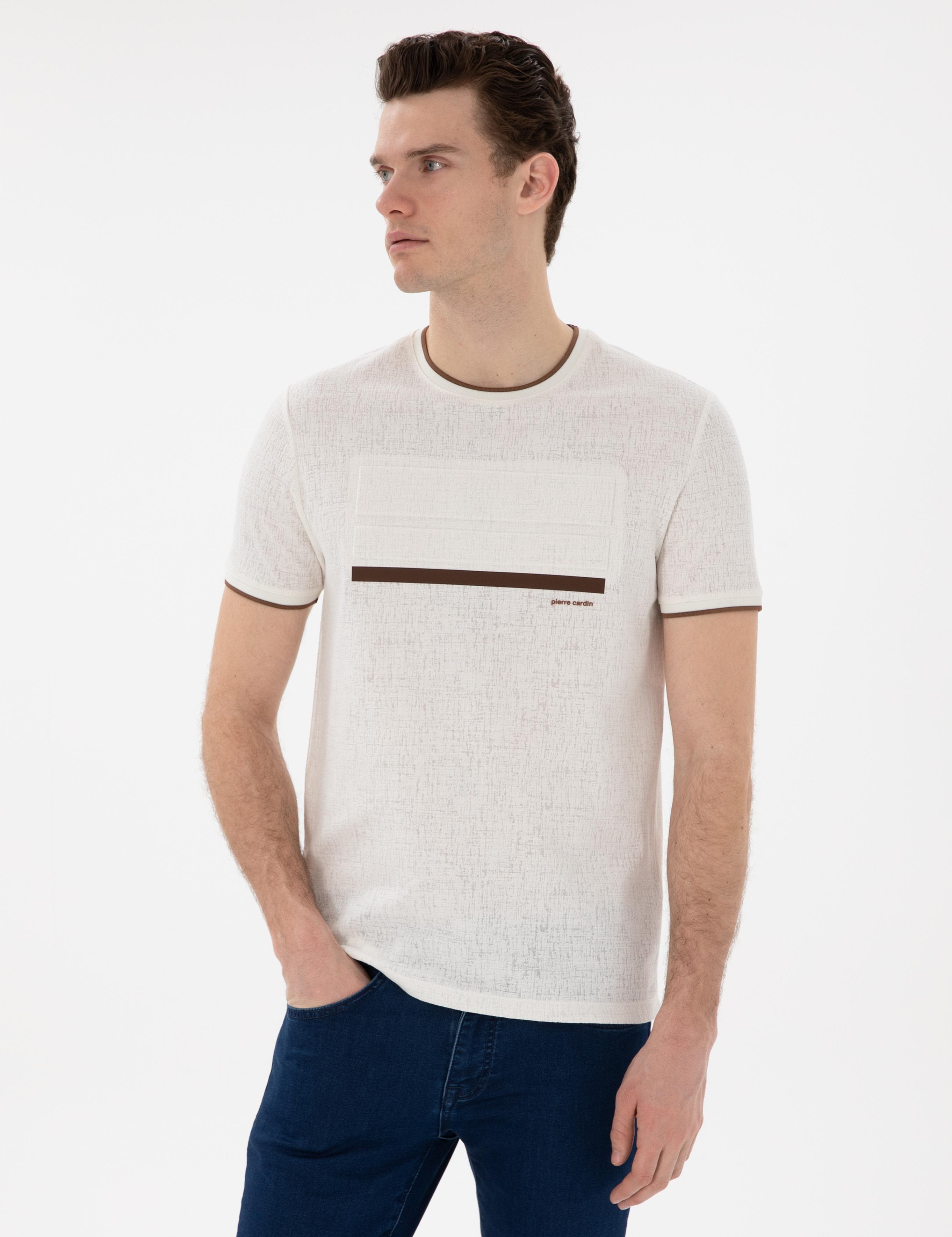 Ekru Slim Fit Tişört