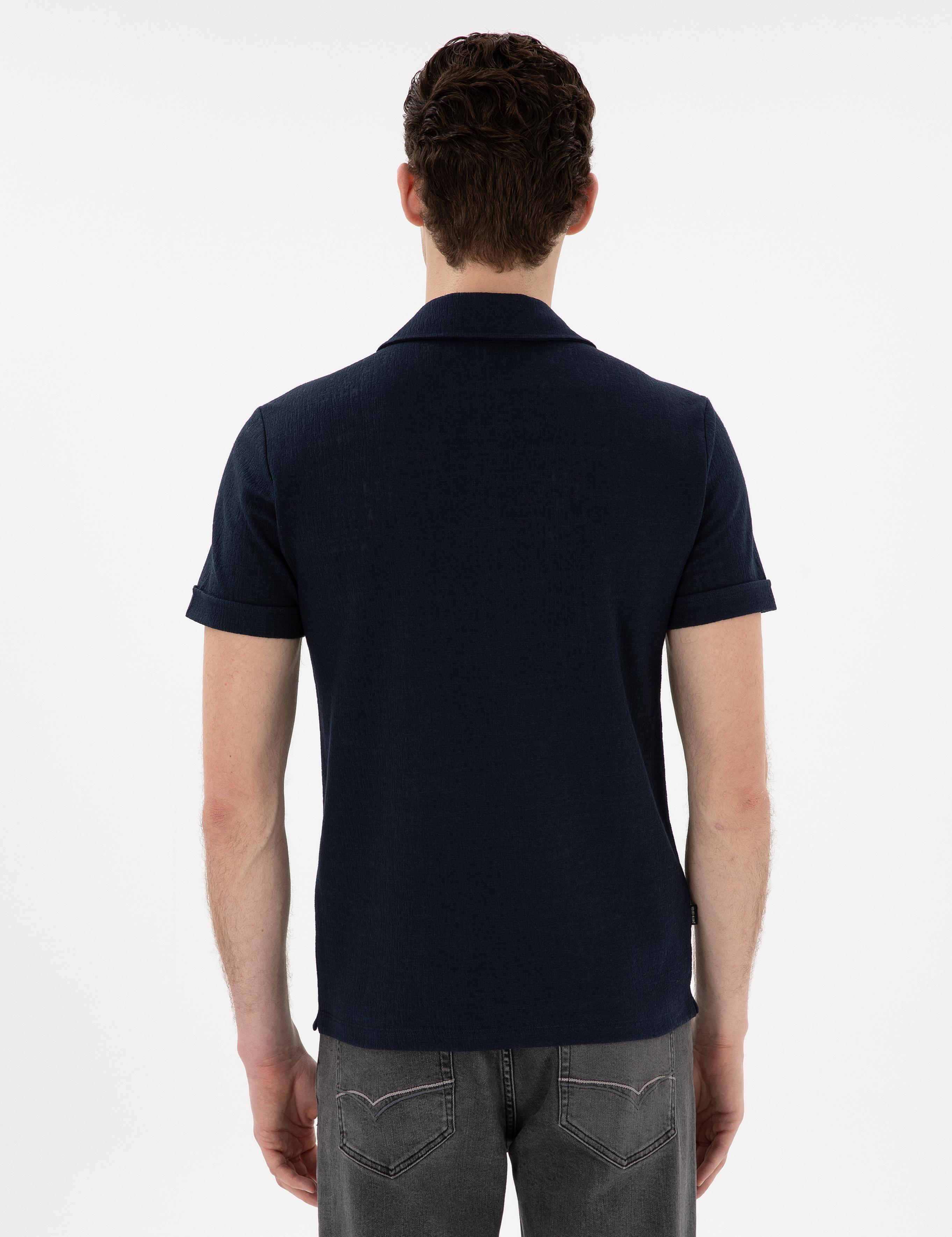 Lacivert Slim Fit Tişört