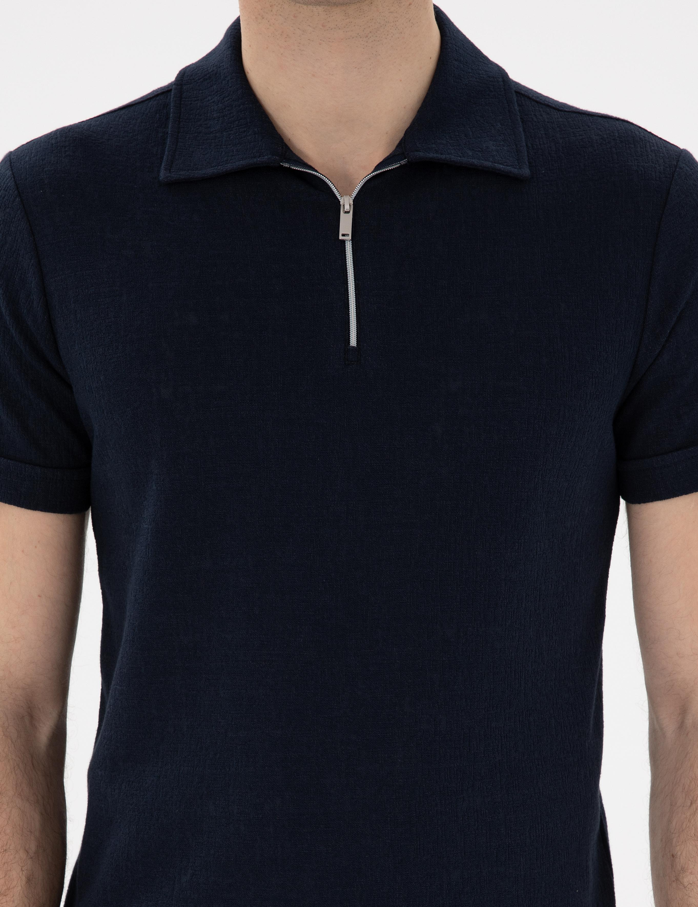 Lacivert Slim Fit Tişört