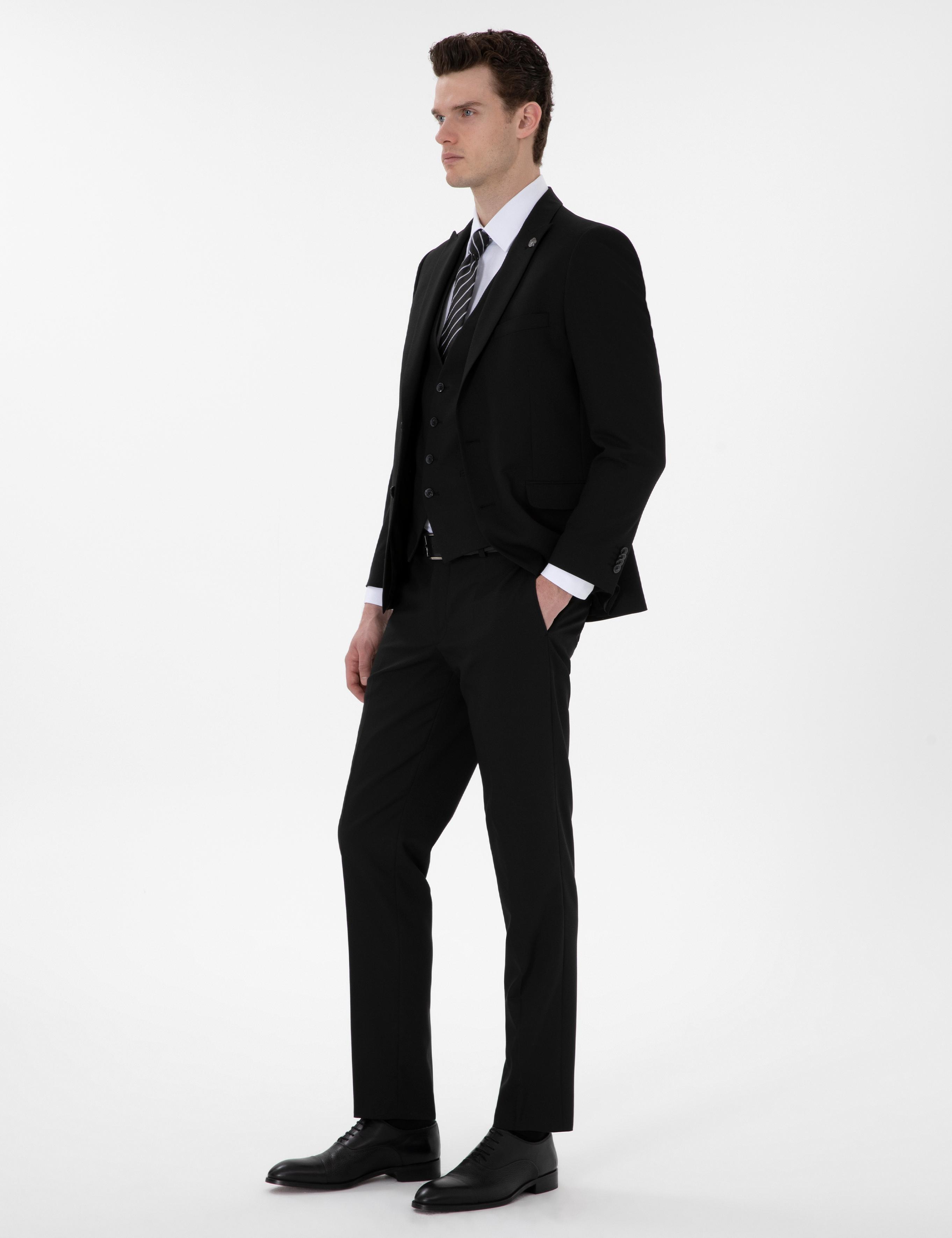 Siyah Ex. Slim Fit Takım Elbise