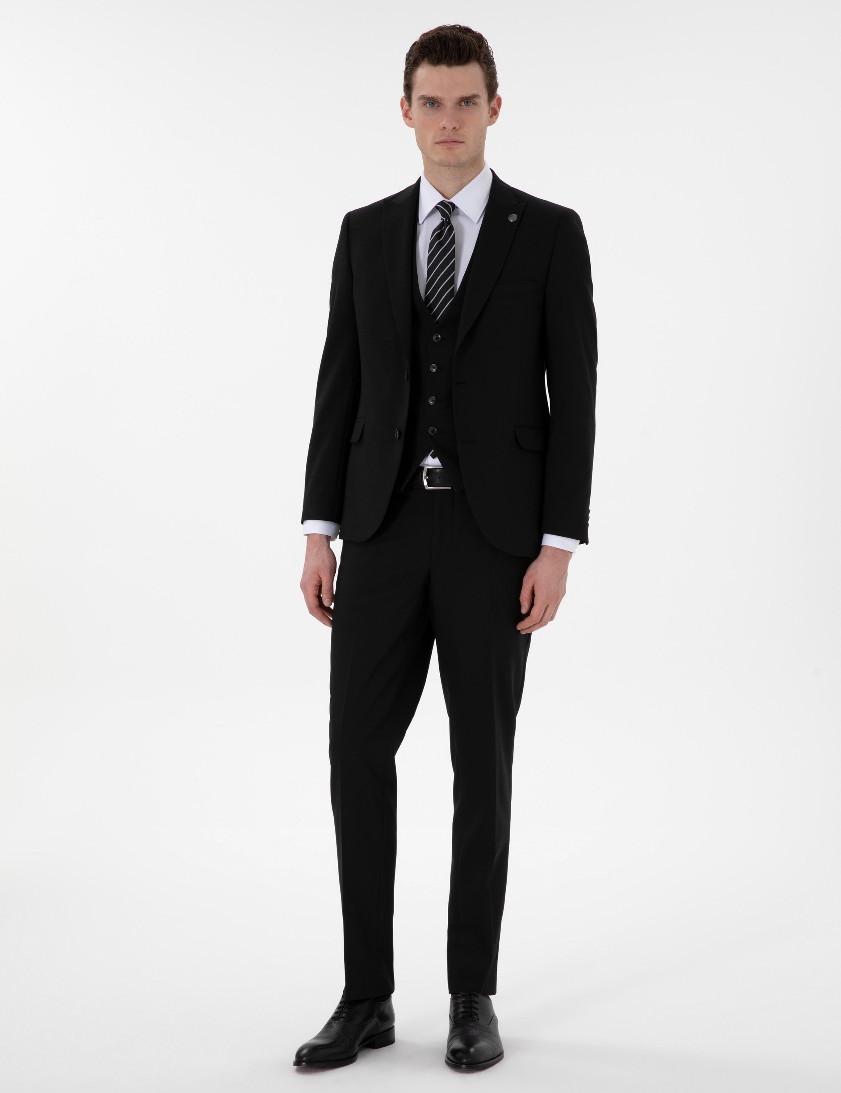 Siyah Ex. Slim Fit Takım Elbise