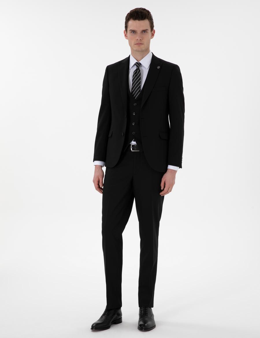Siyah Ex. Slim Fit Takım Elbise