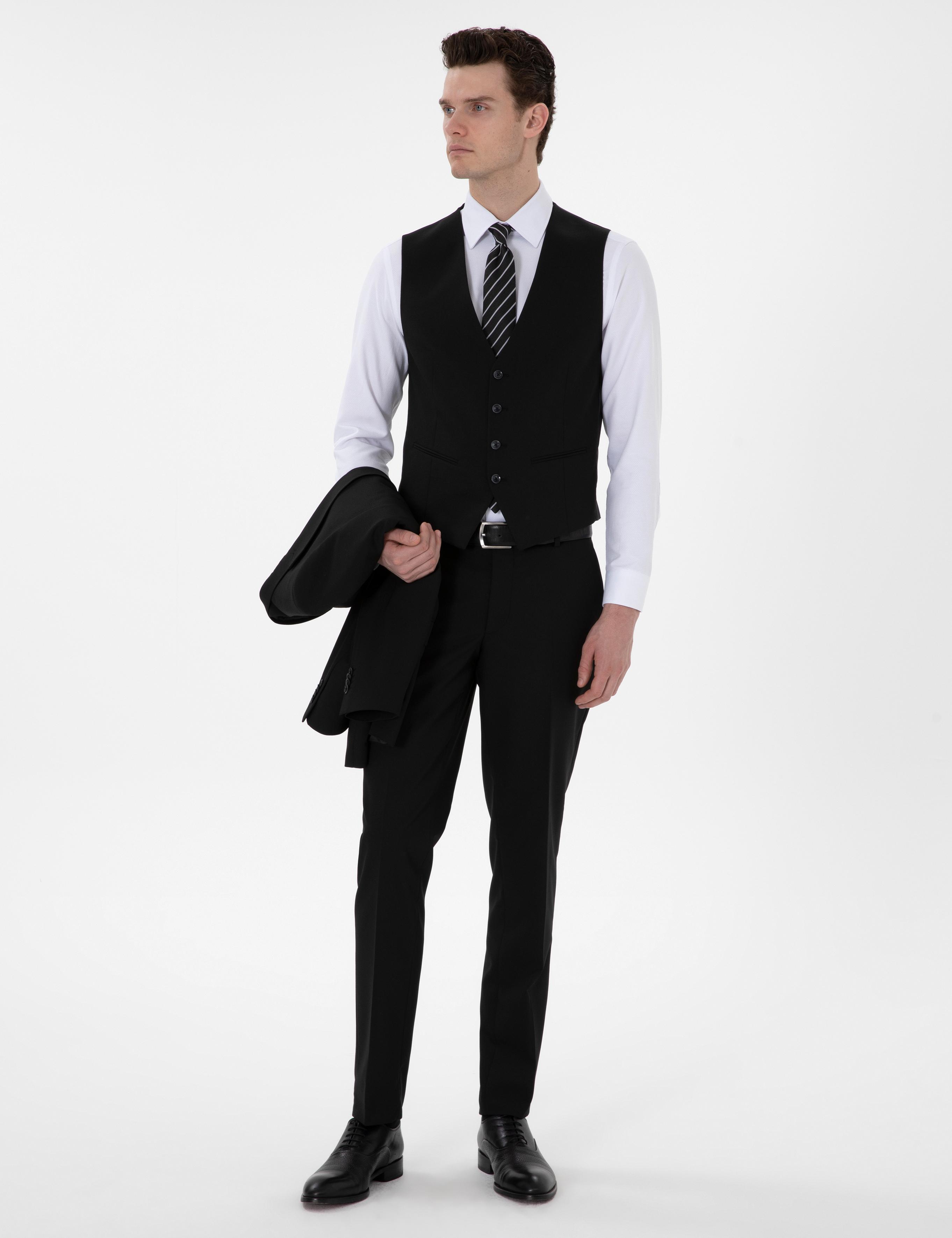 Siyah Ex. Slim Fit Takım Elbise