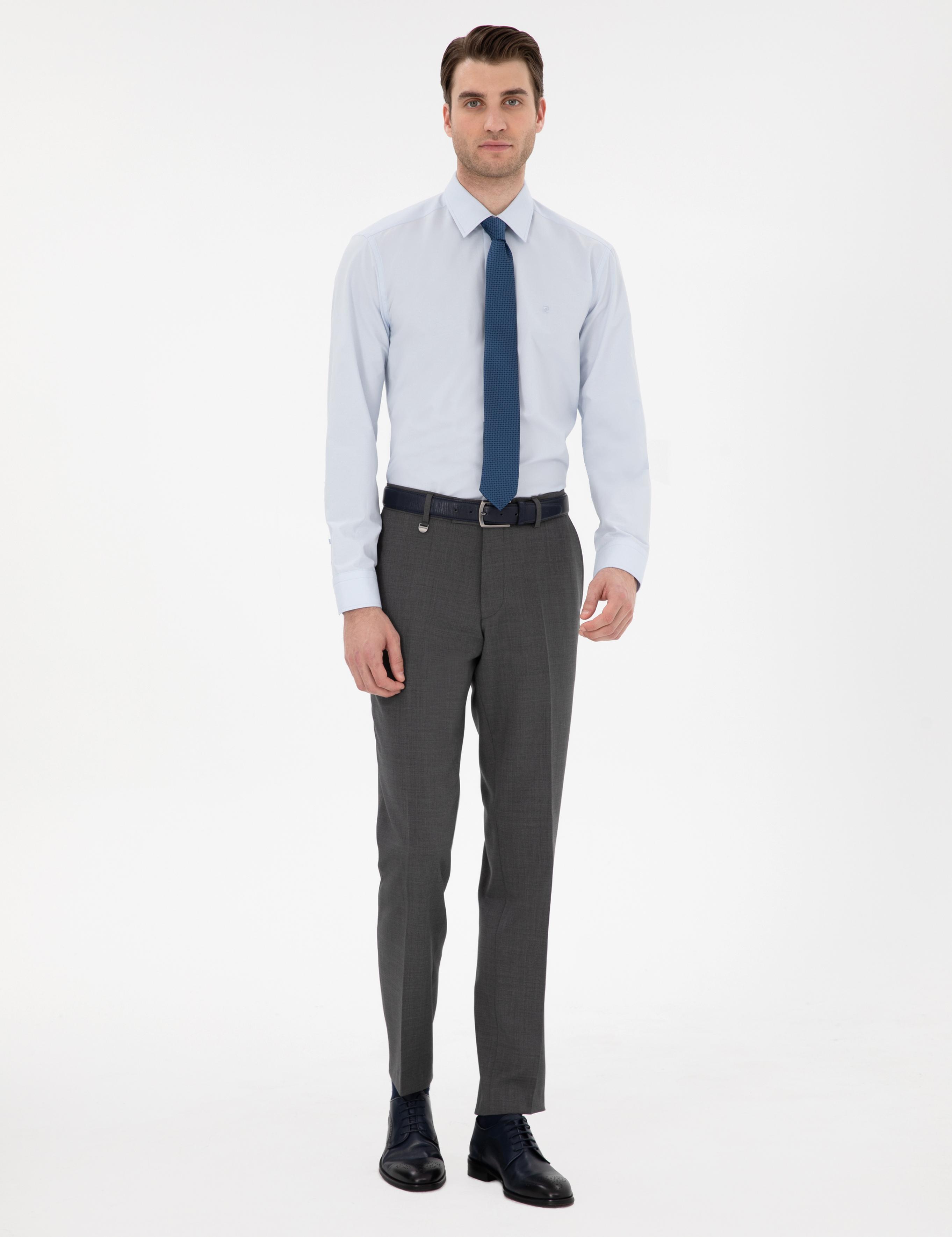 Açık Mavi Regular Fit Uzun Kollu Basic Gömlek