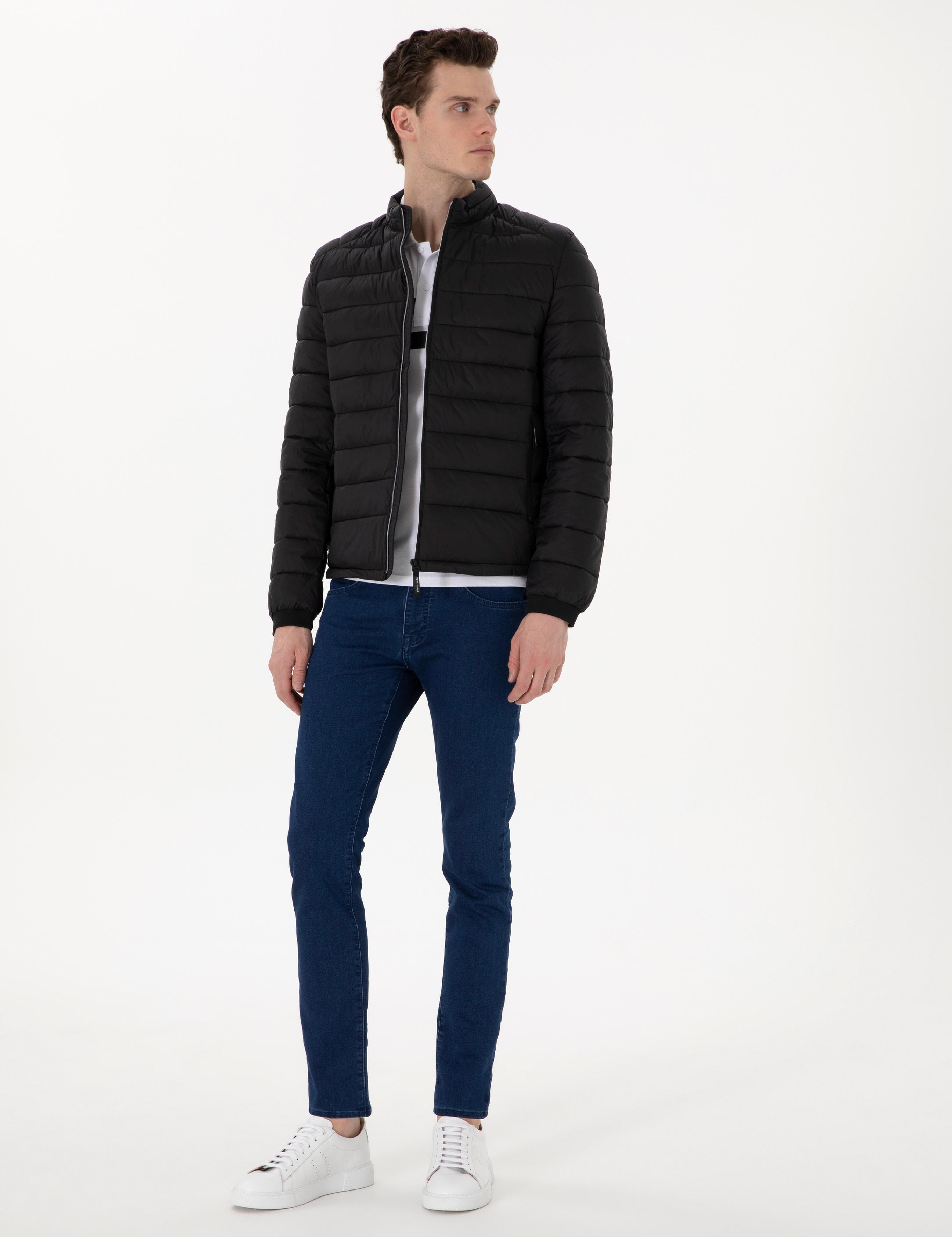 Siyah Cropped Slim Mont