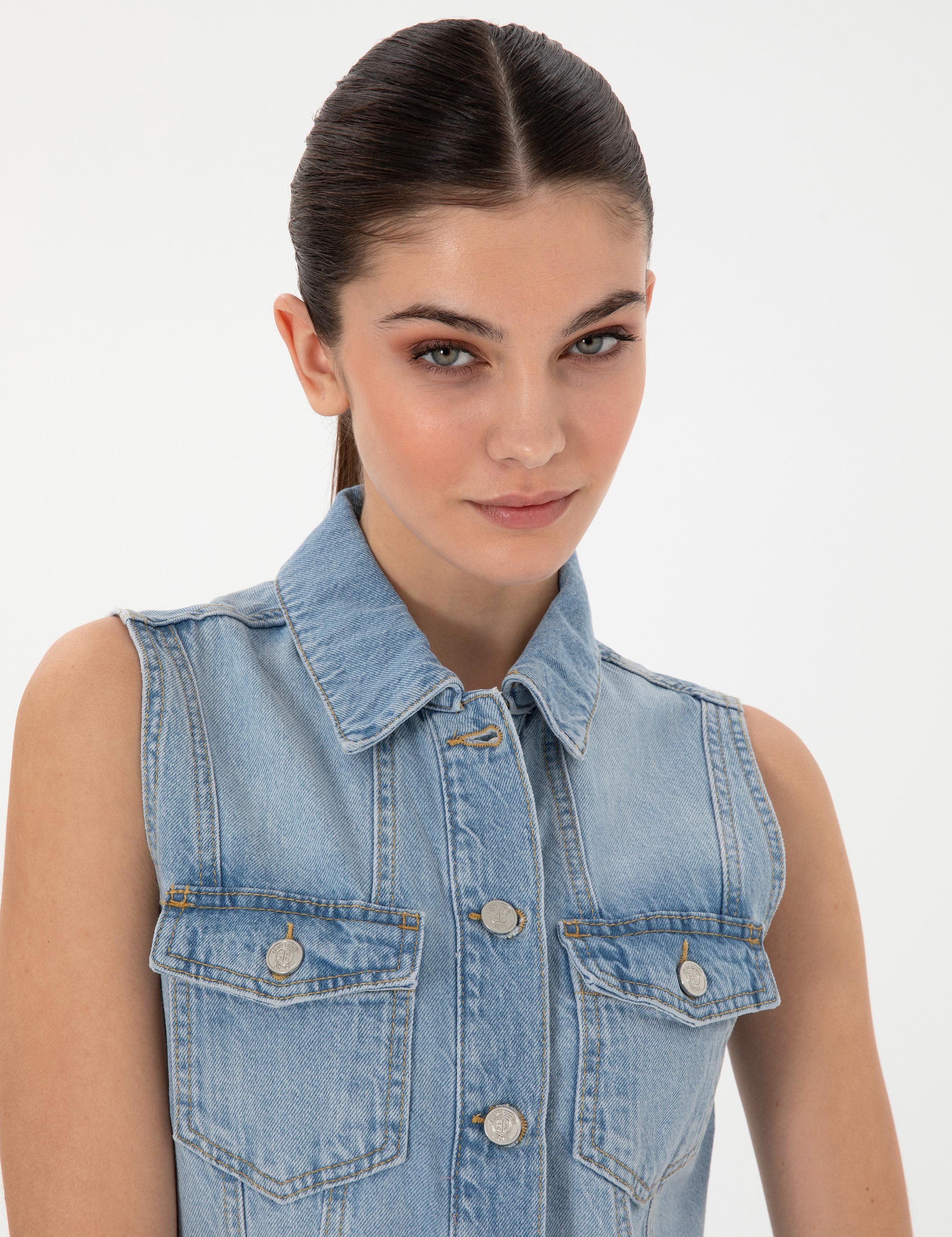 Açık Mavi Slim Fit Jean Elbise