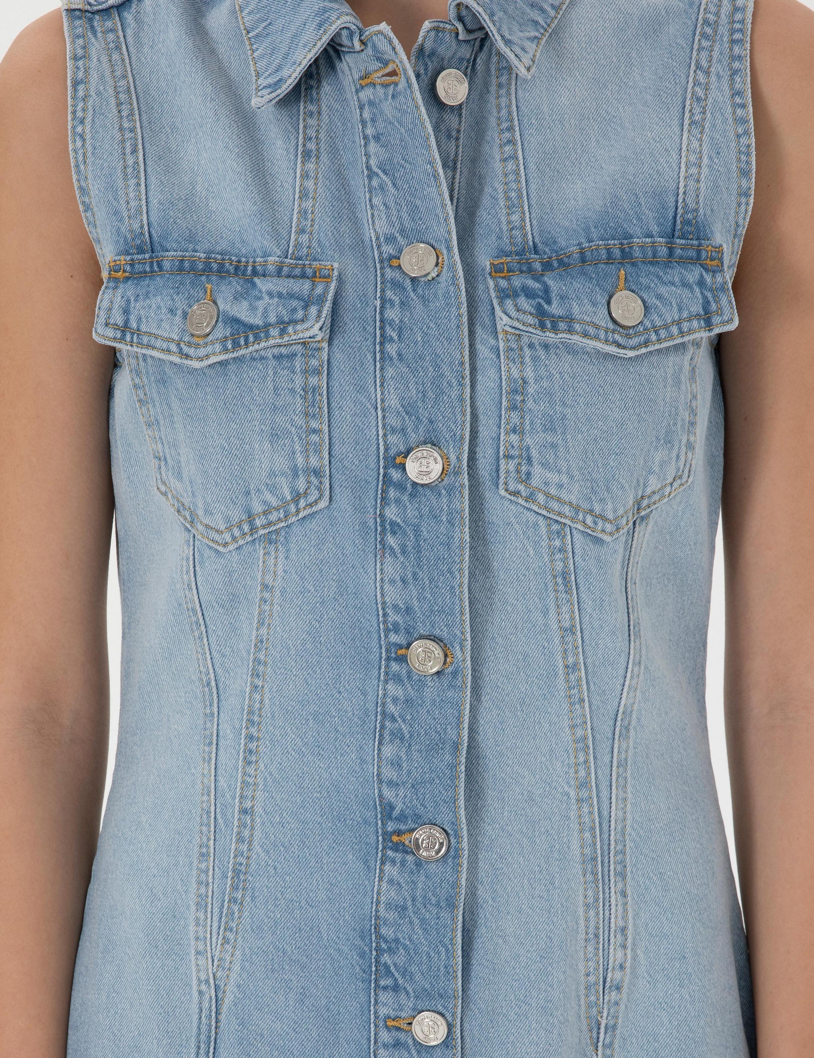 Açık Mavi Slim Fit Jean Elbise