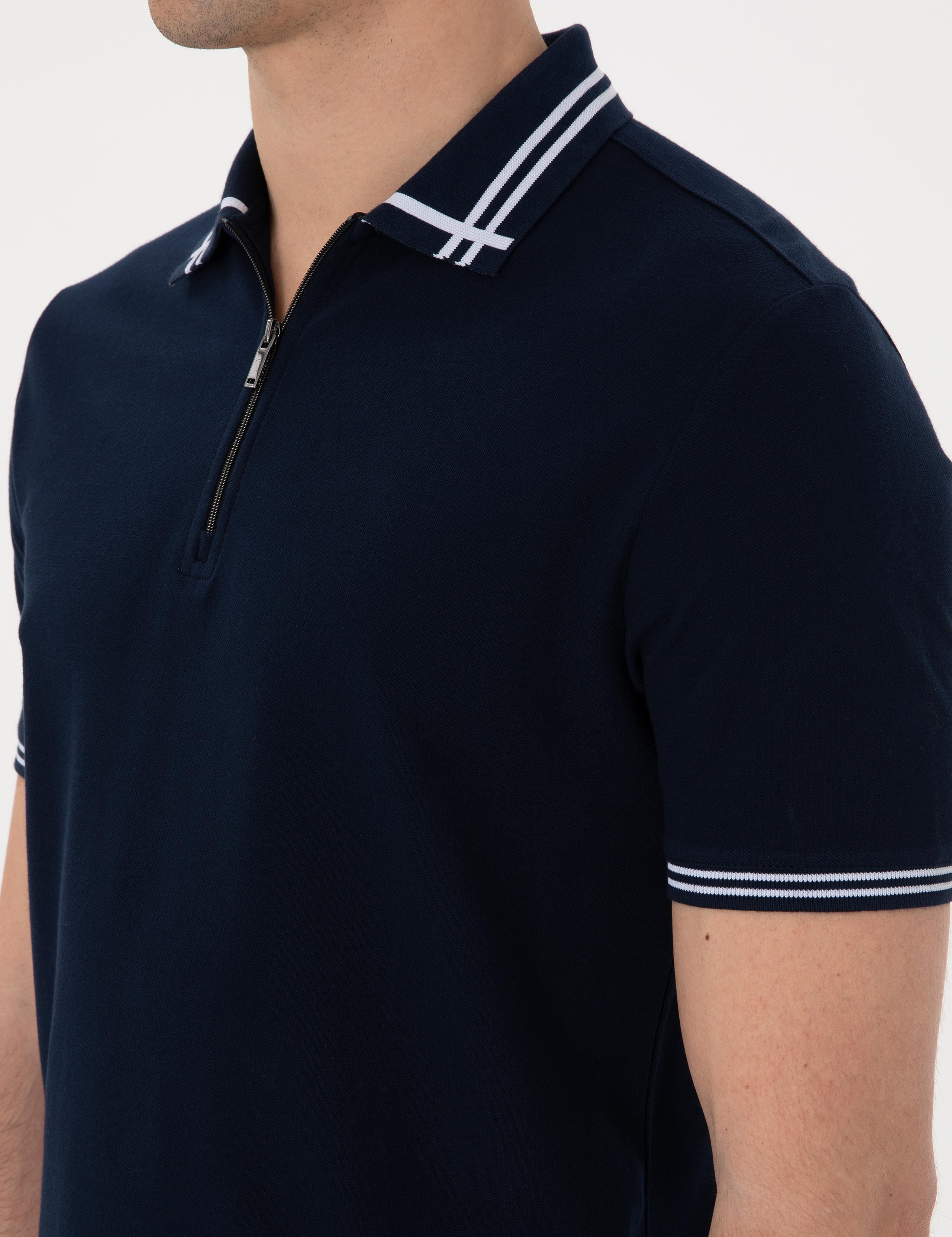 Lacivert Slim Fit Tişört