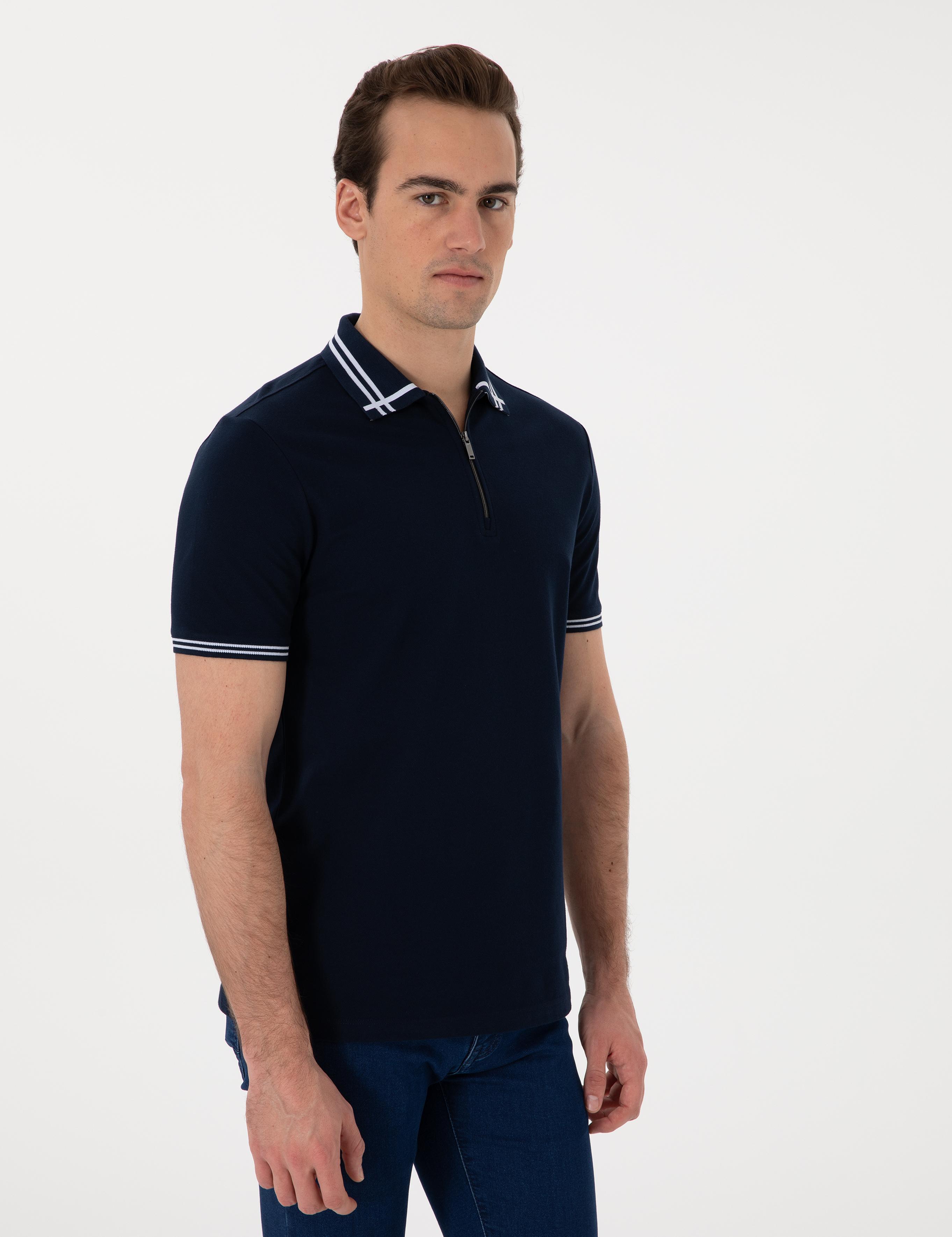 Lacivert Slim Fit Tişört