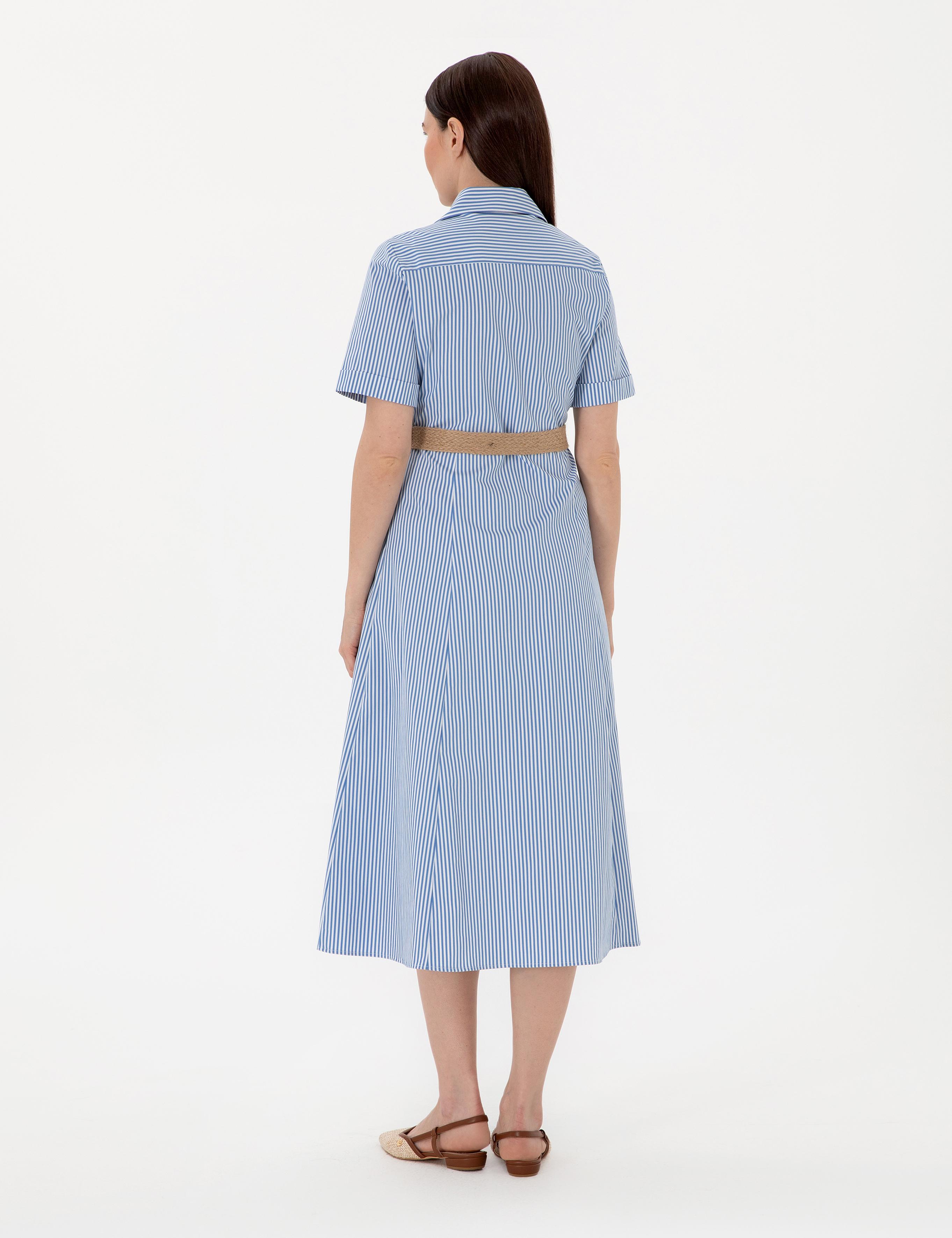 Mavi Regular Fit Dokuma Elbise