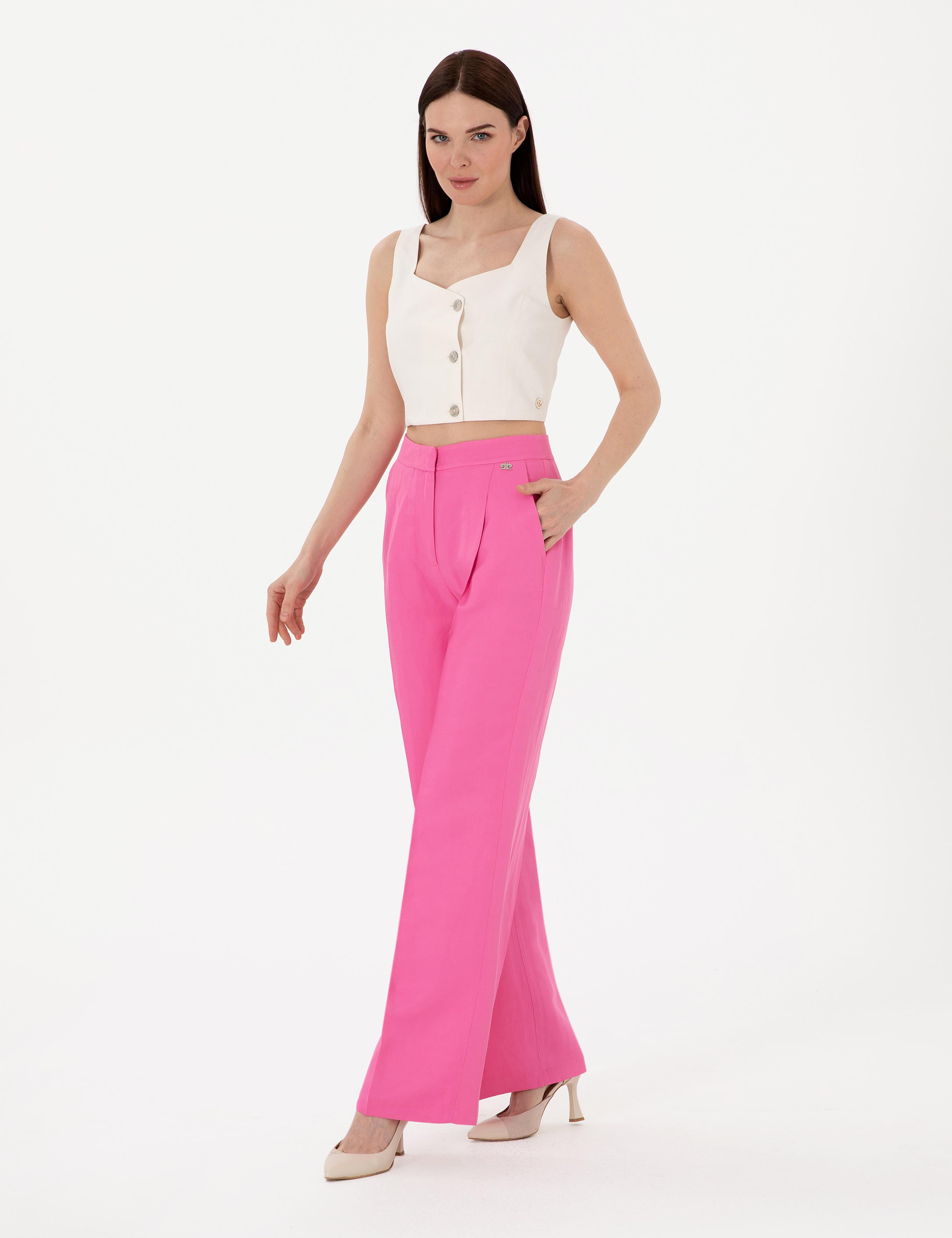 Pembe Kumaş Pantolon