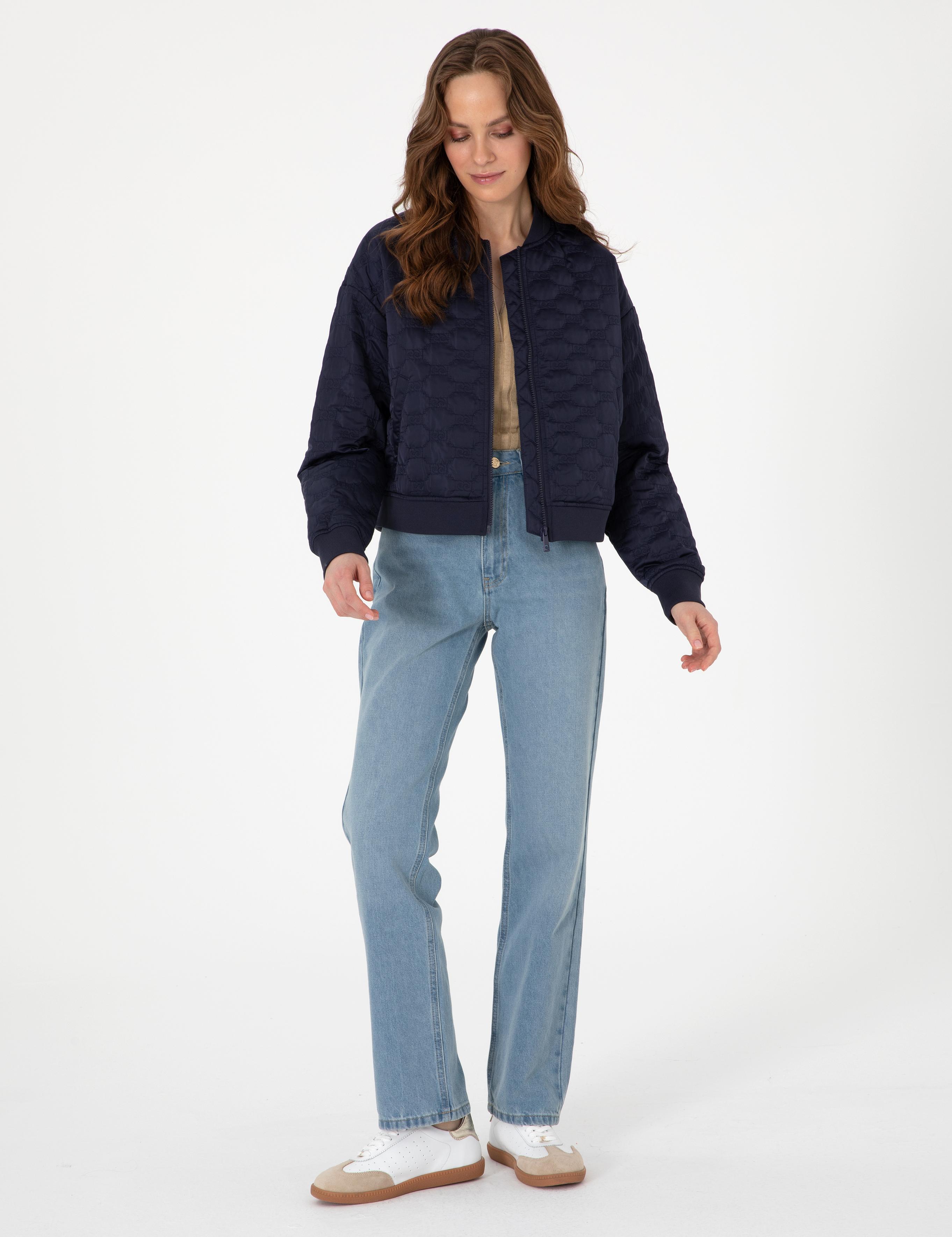 Lacivert Crop Top Mont