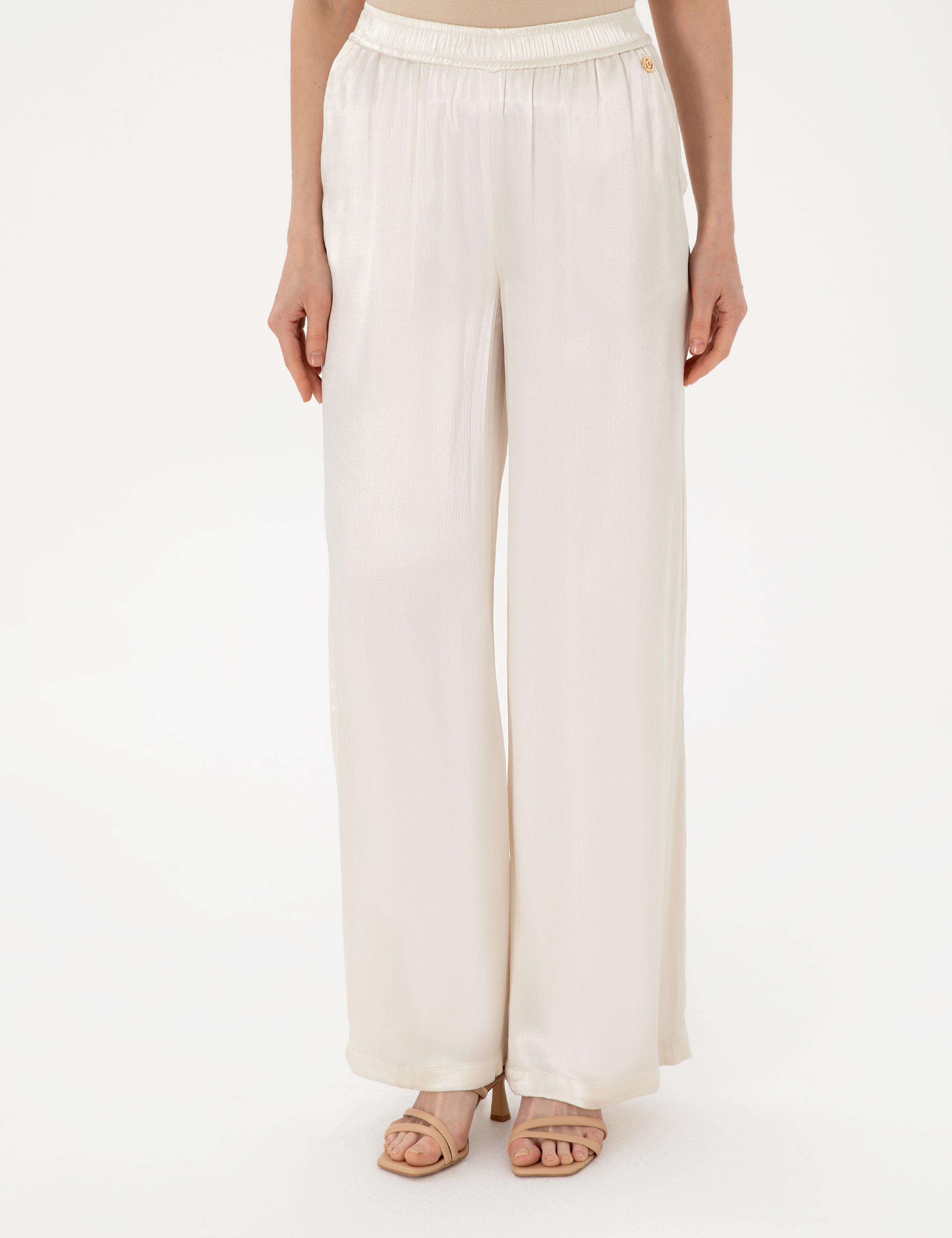 Ekru Loose Fit Pantolon