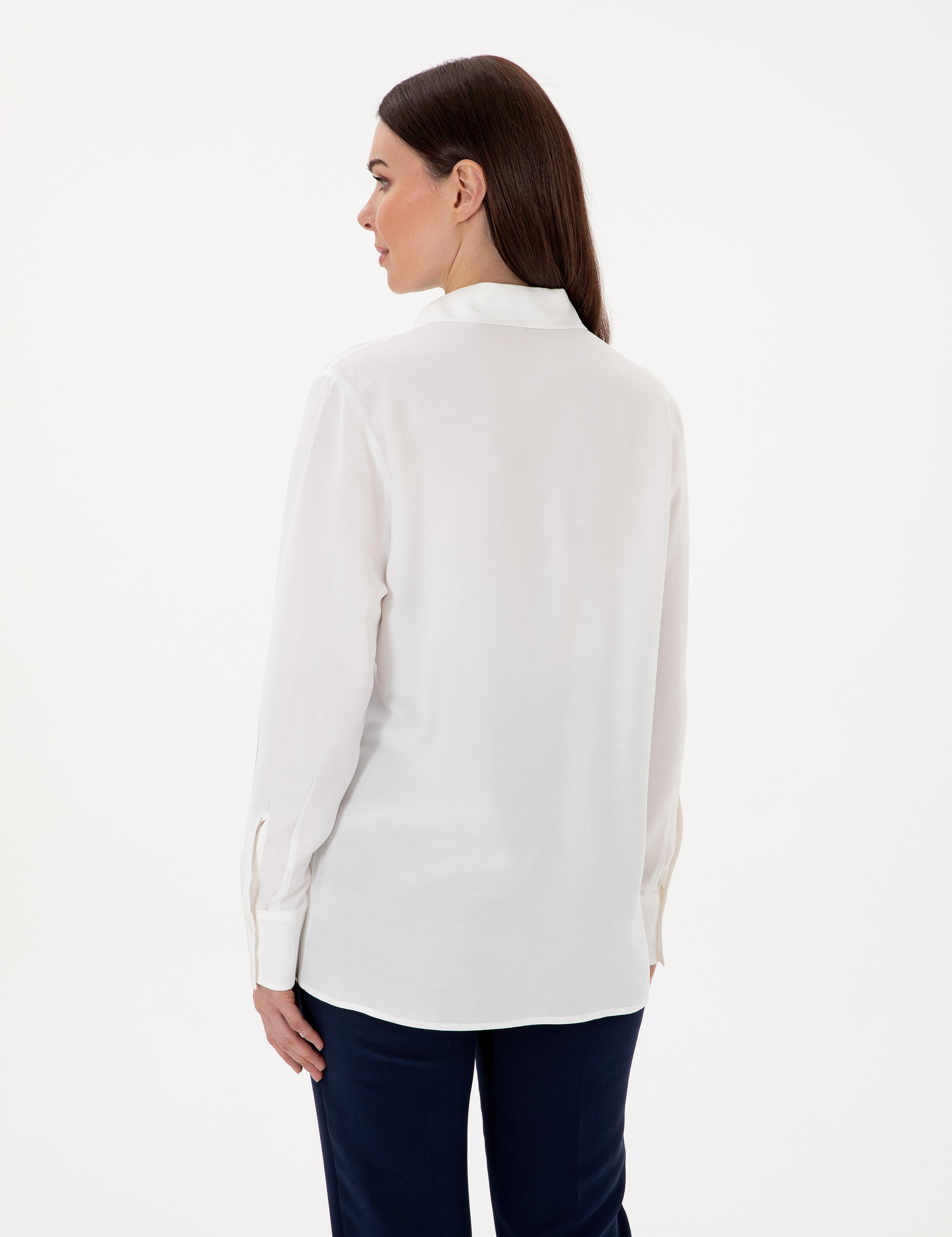 Beyaz Comfort Fit Uzun Kollu Gömlek