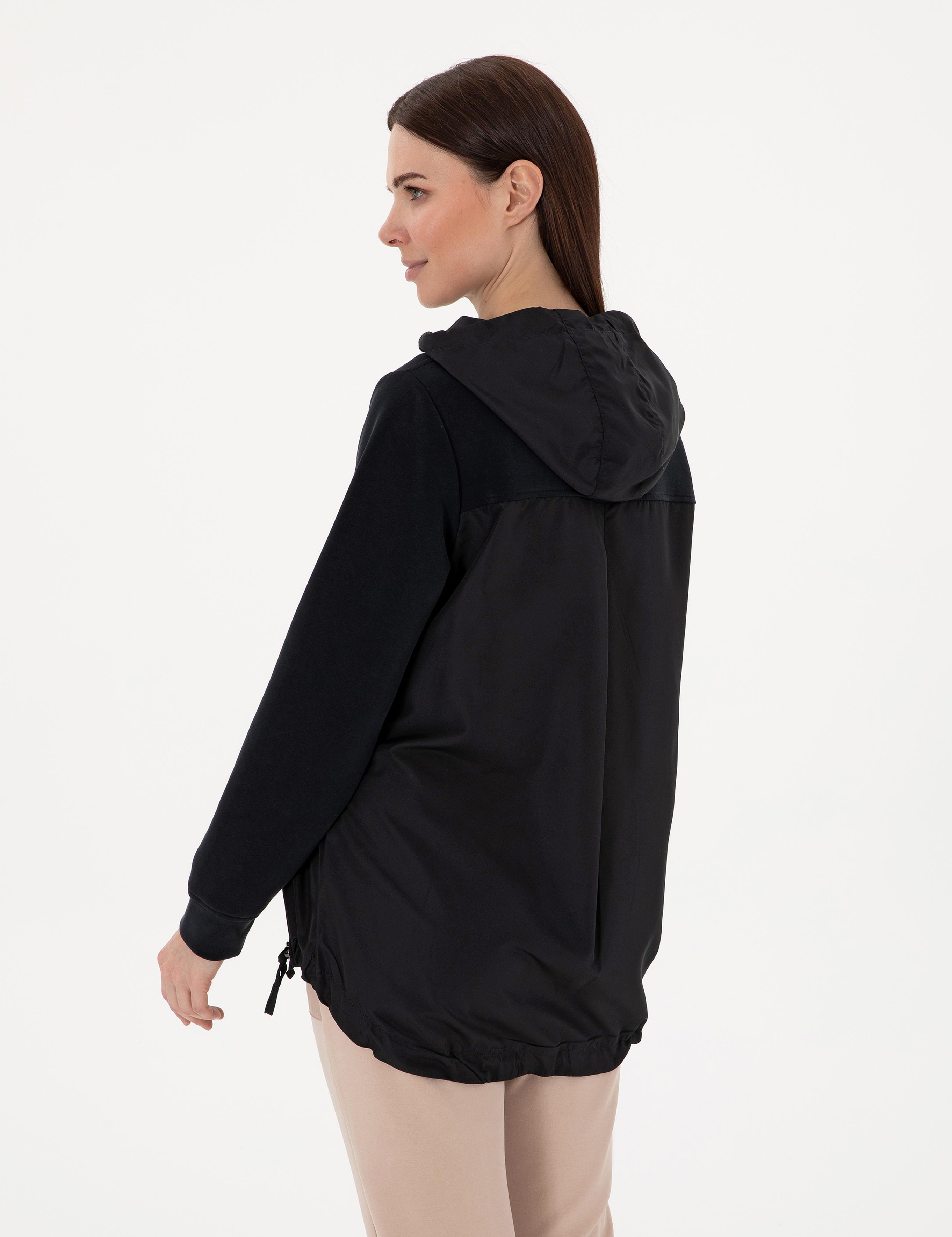 Siyah Comfort Fit Sweatshirt
