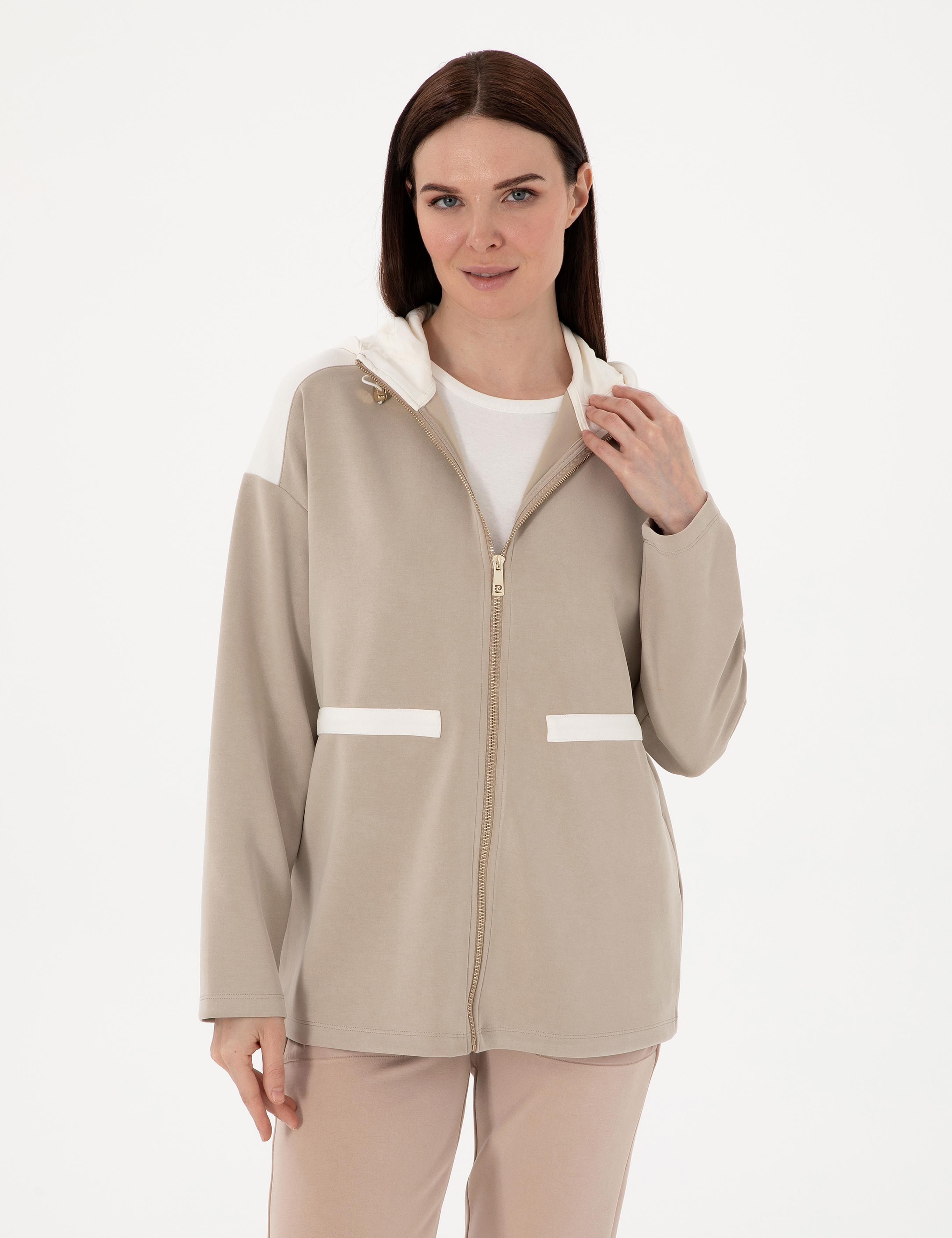 Kum Oversize Örme Hırka