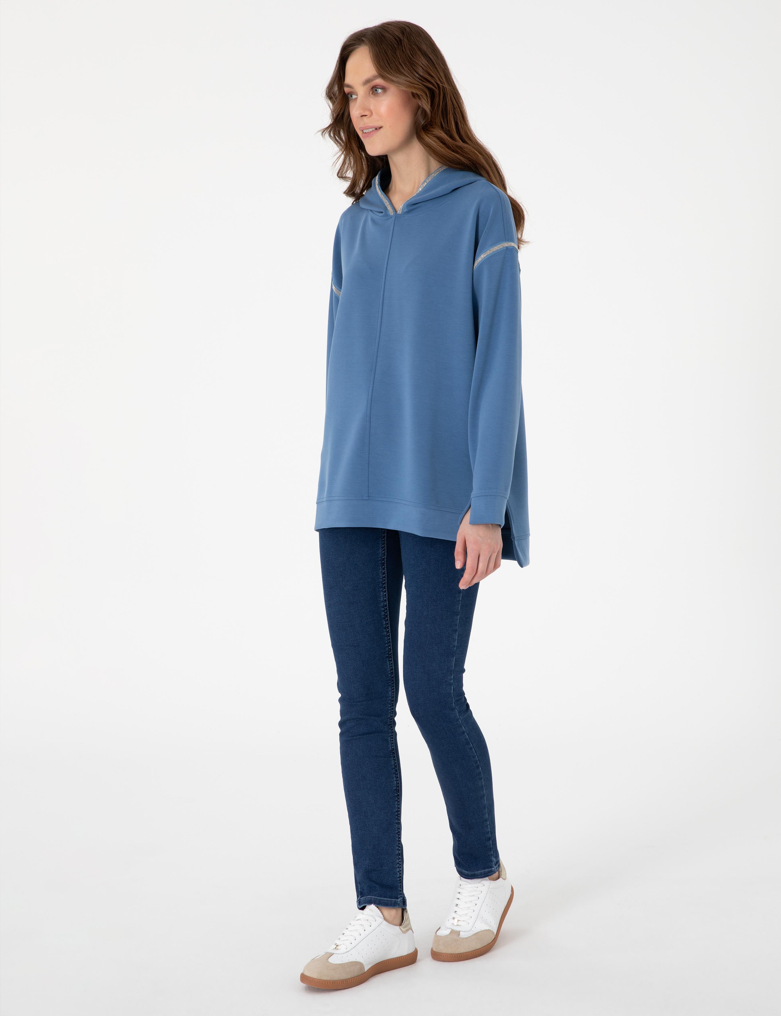 İndigo Oversize Sweatshirt