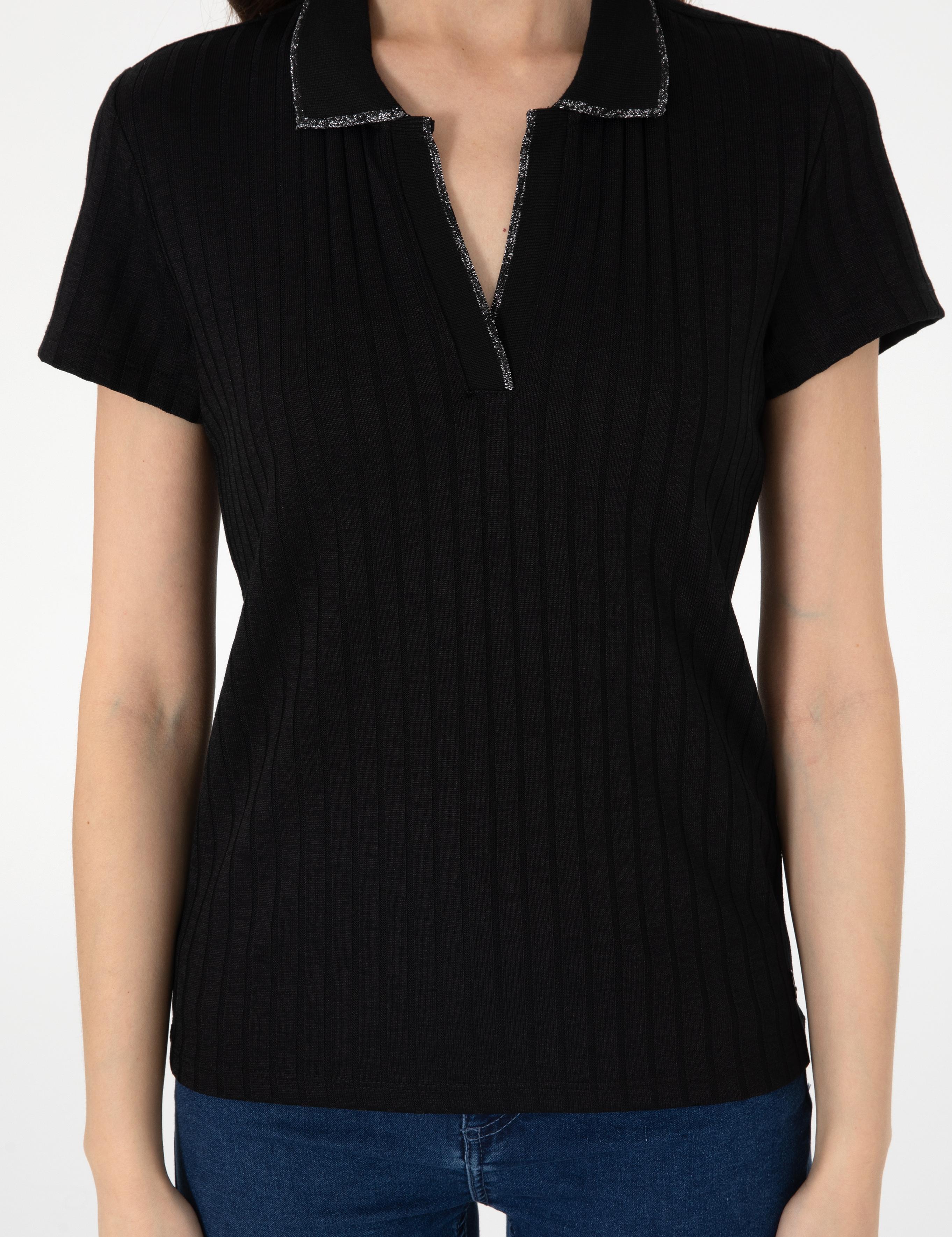 Siyah Slim Fit Basic Tişört
