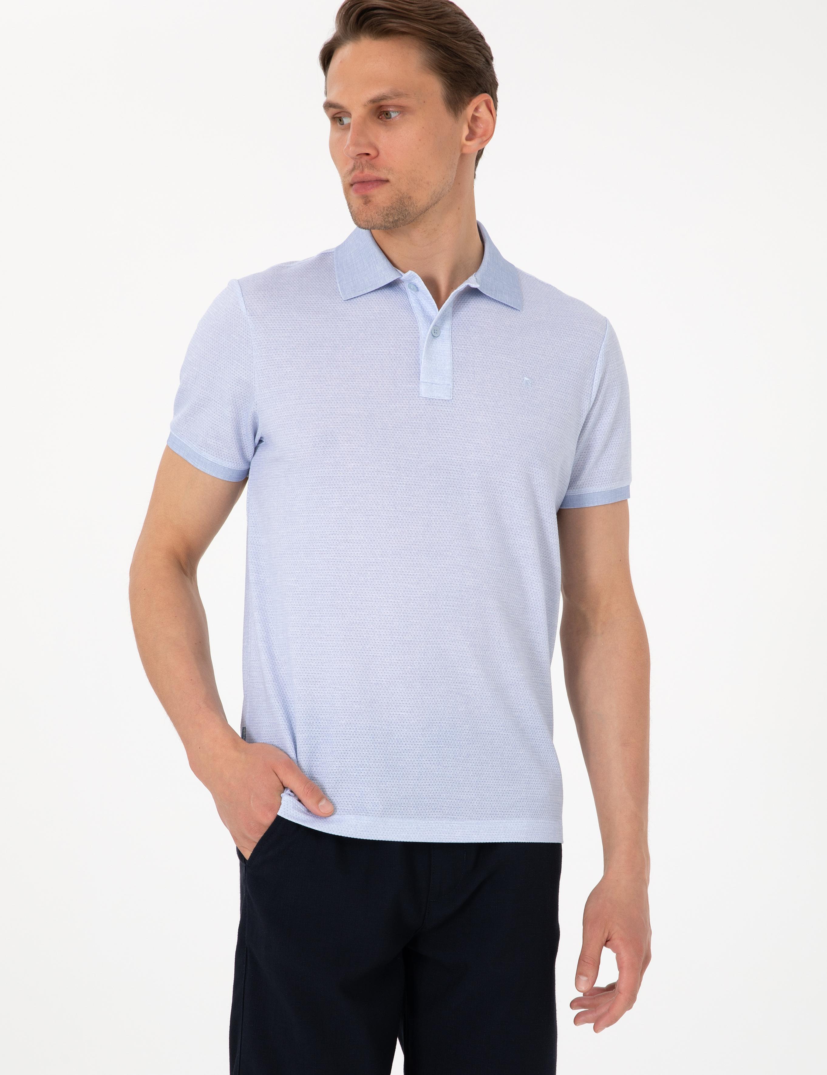 Açık Mavi Slim Fit Tişört