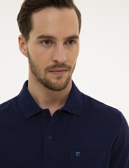 Lacivert Regular Fit Basic Polo Yaka T-Shirt