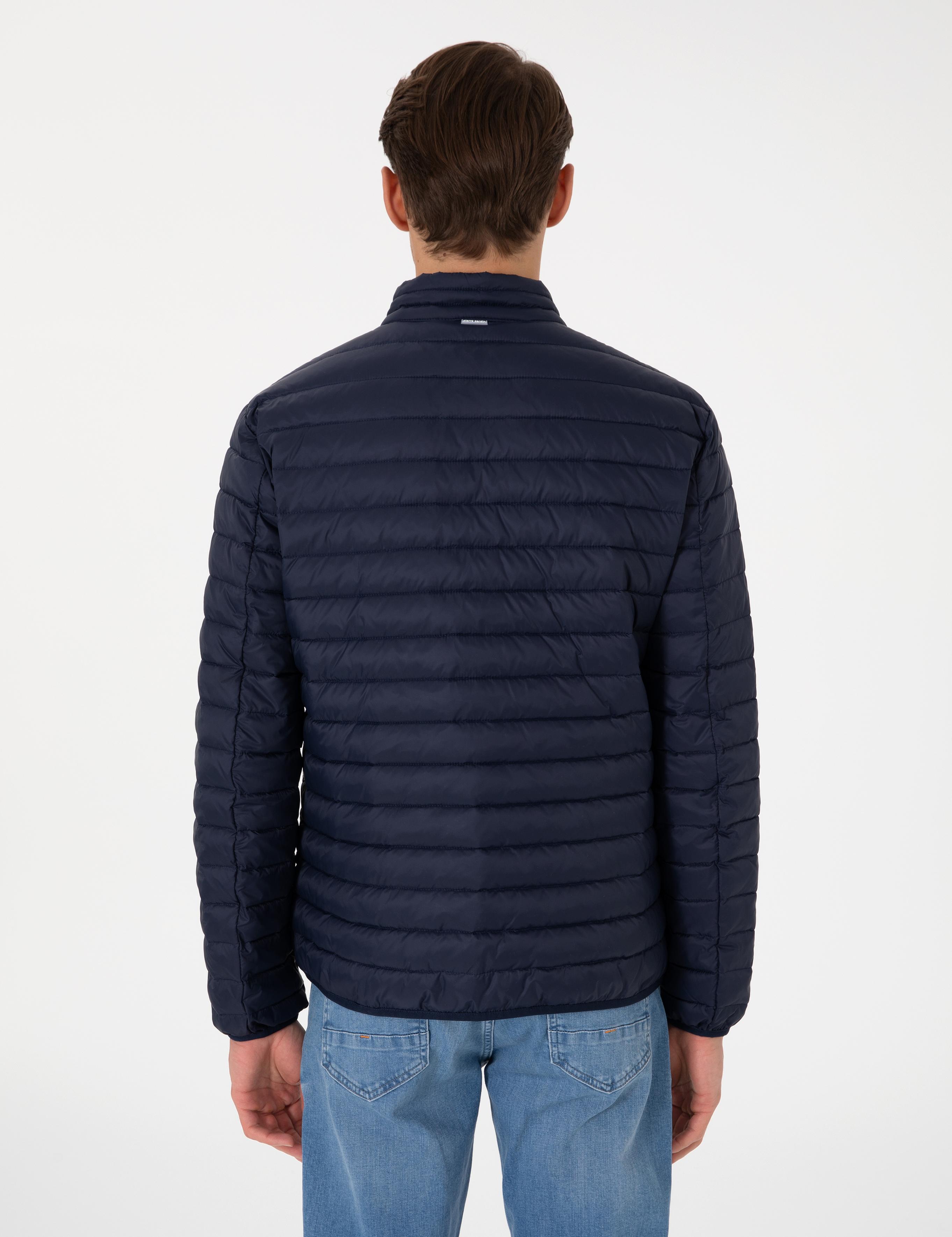 Lacivert Cropped Slim Mont