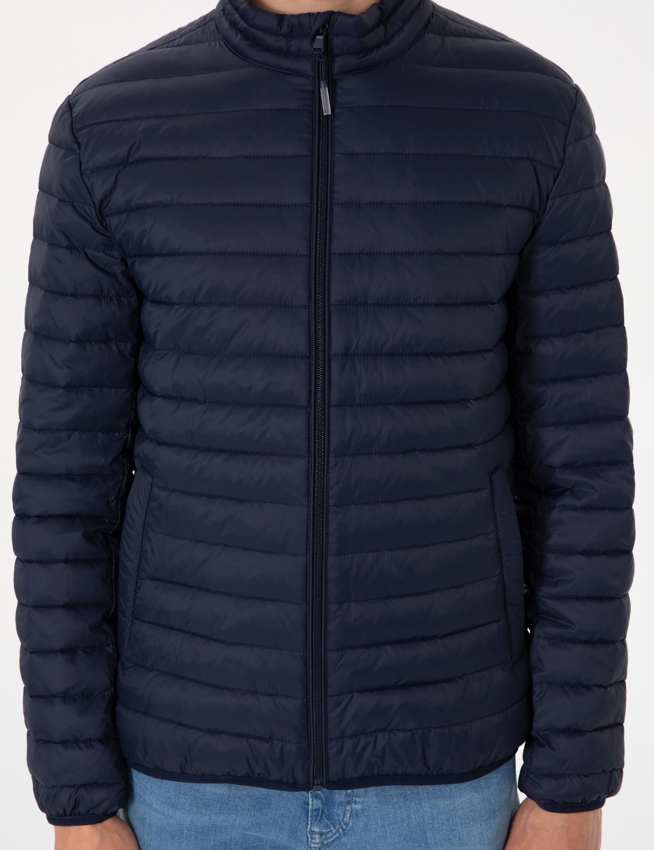 Lacivert Cropped Slim Mont