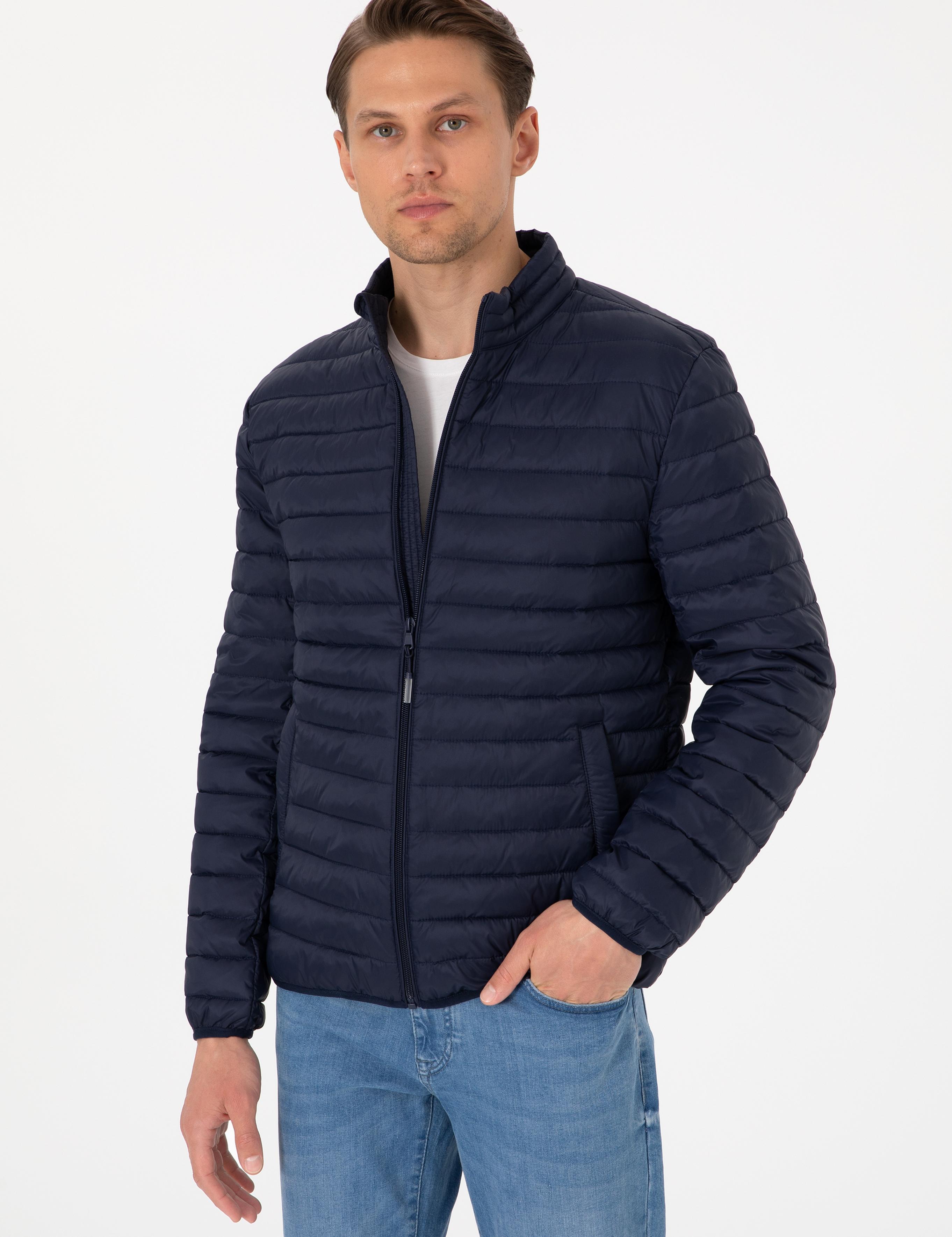 Lacivert Cropped Slim Mont
