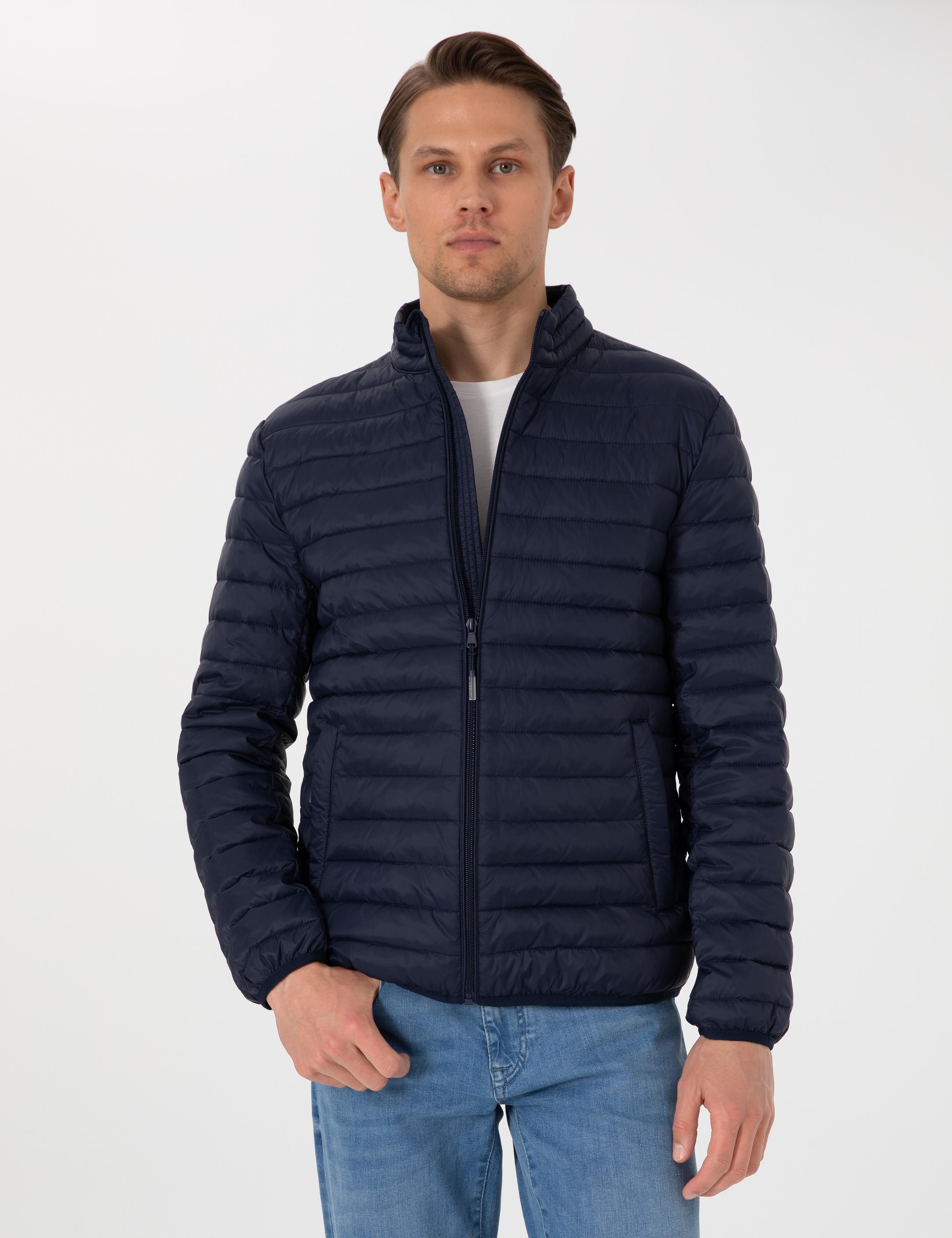 Lacivert Cropped Slim Mont