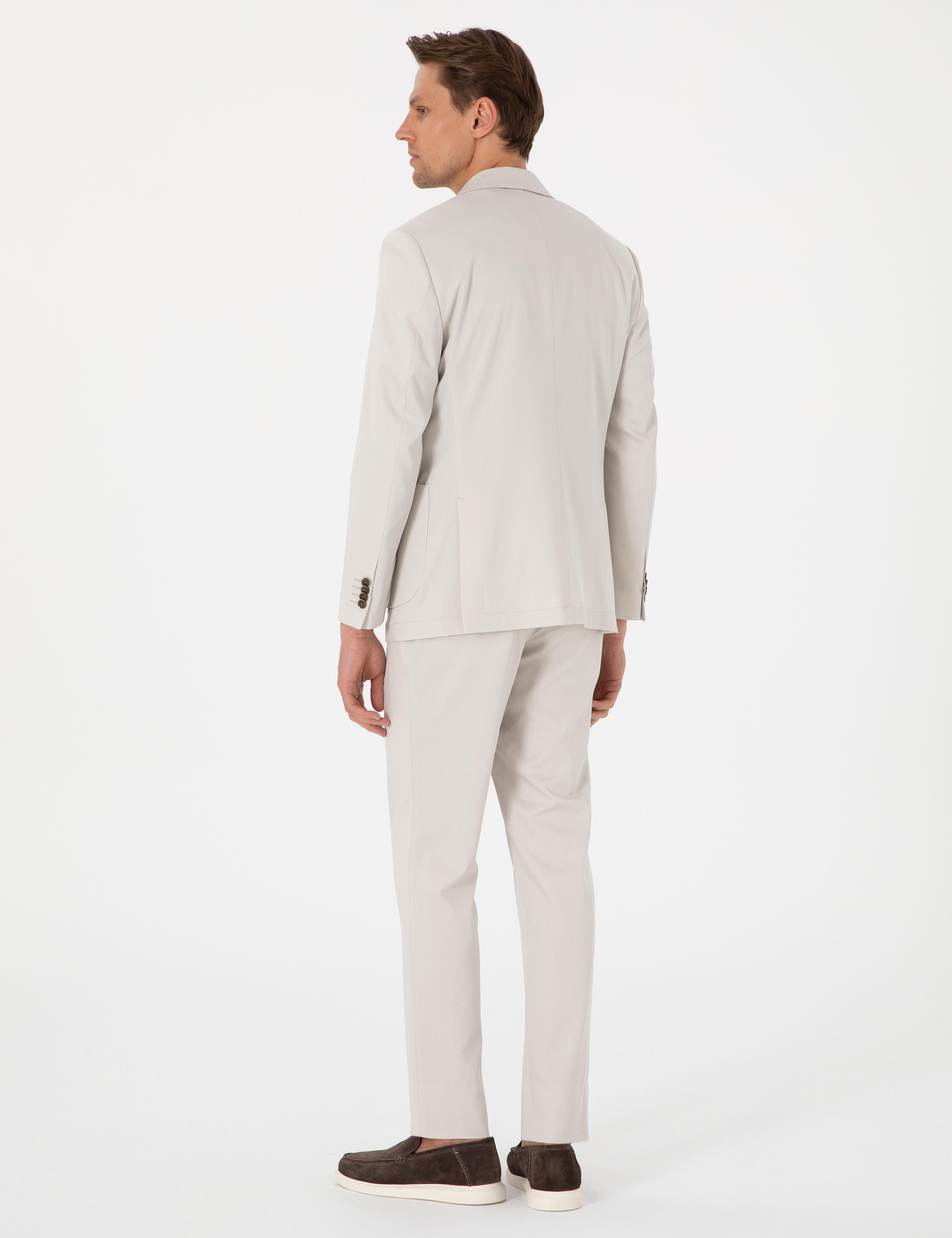 Bej Ex. Slim Fit Takım Elbise