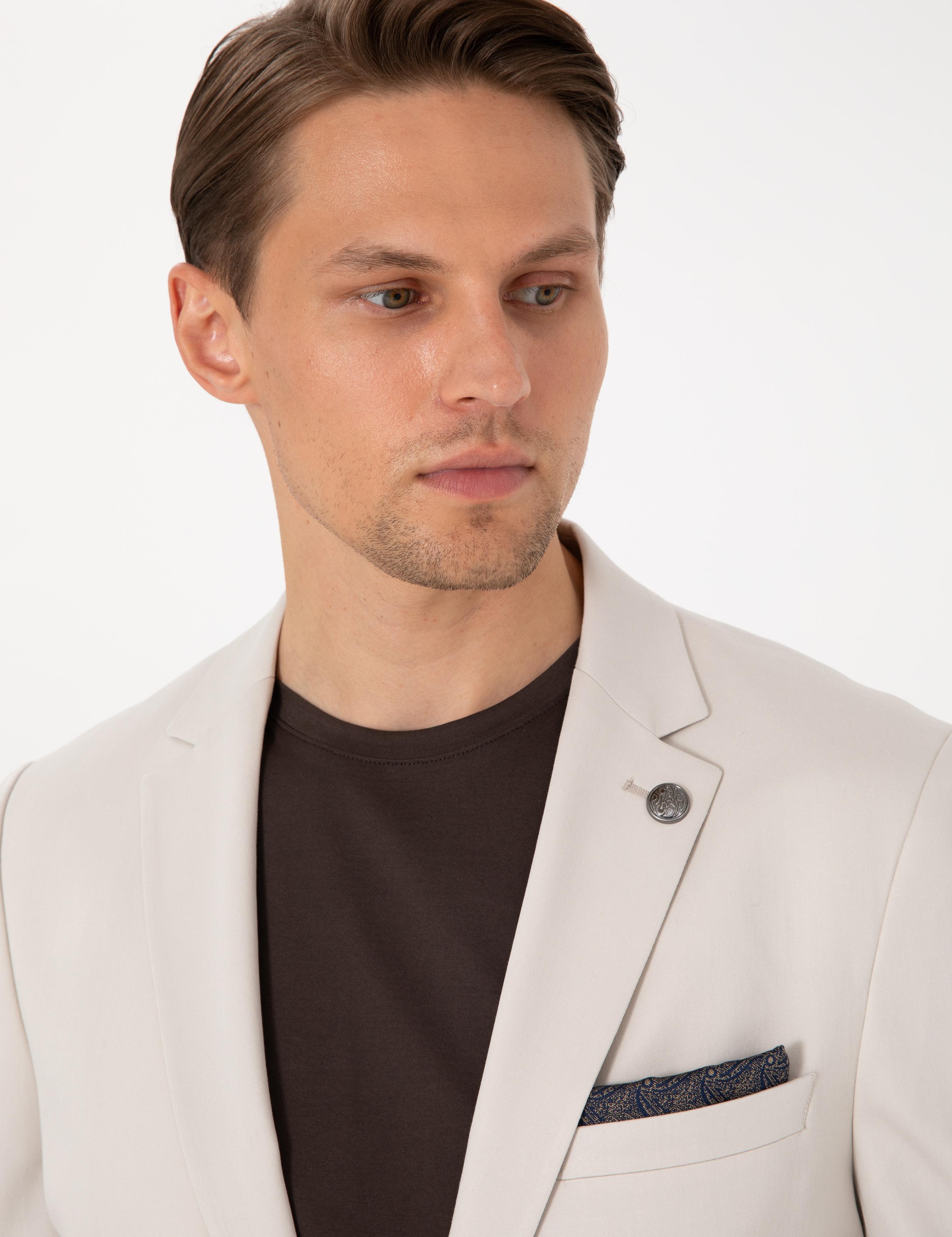 Bej Ex. Slim Fit Takım Elbise