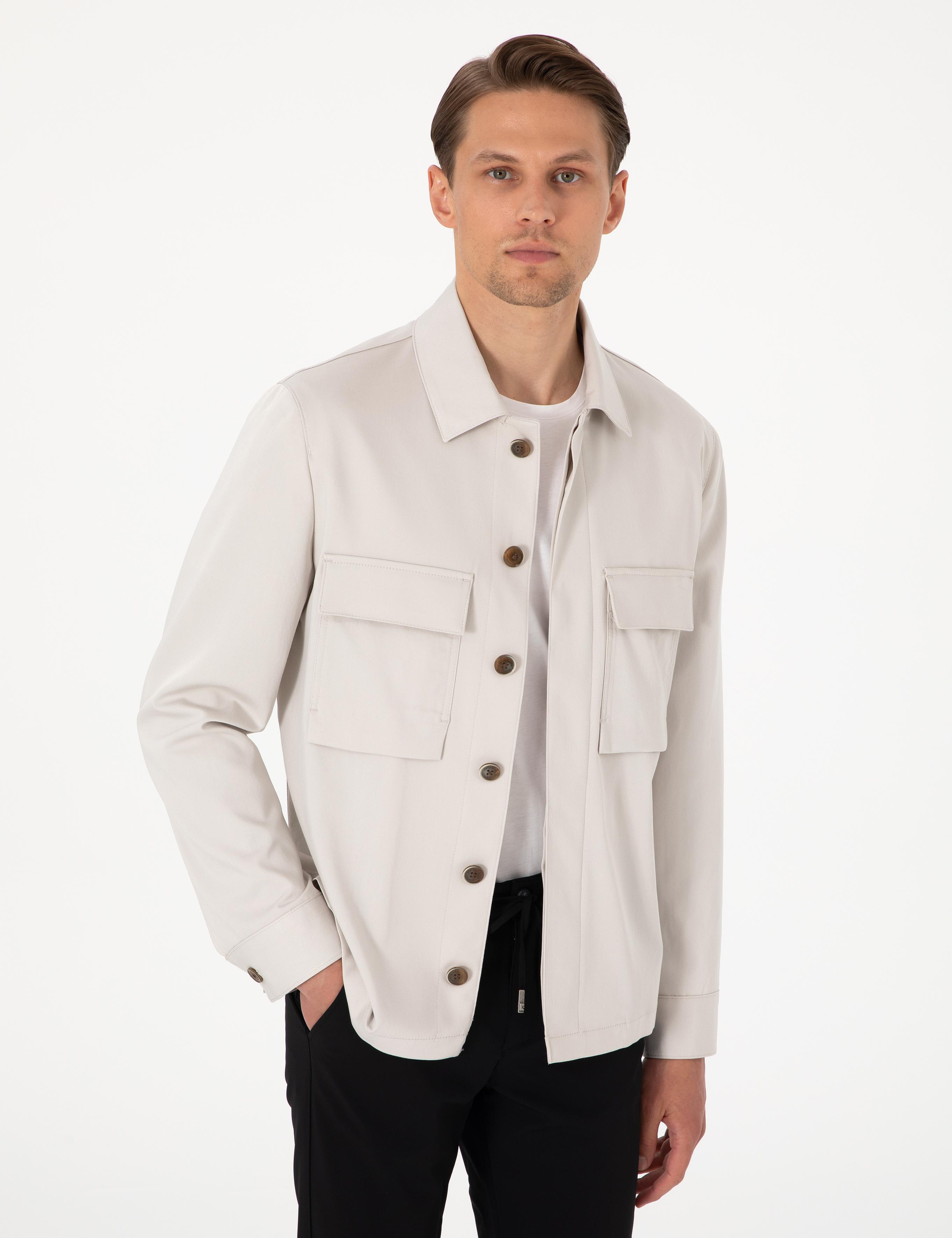 Bej Regular Fit Ceket