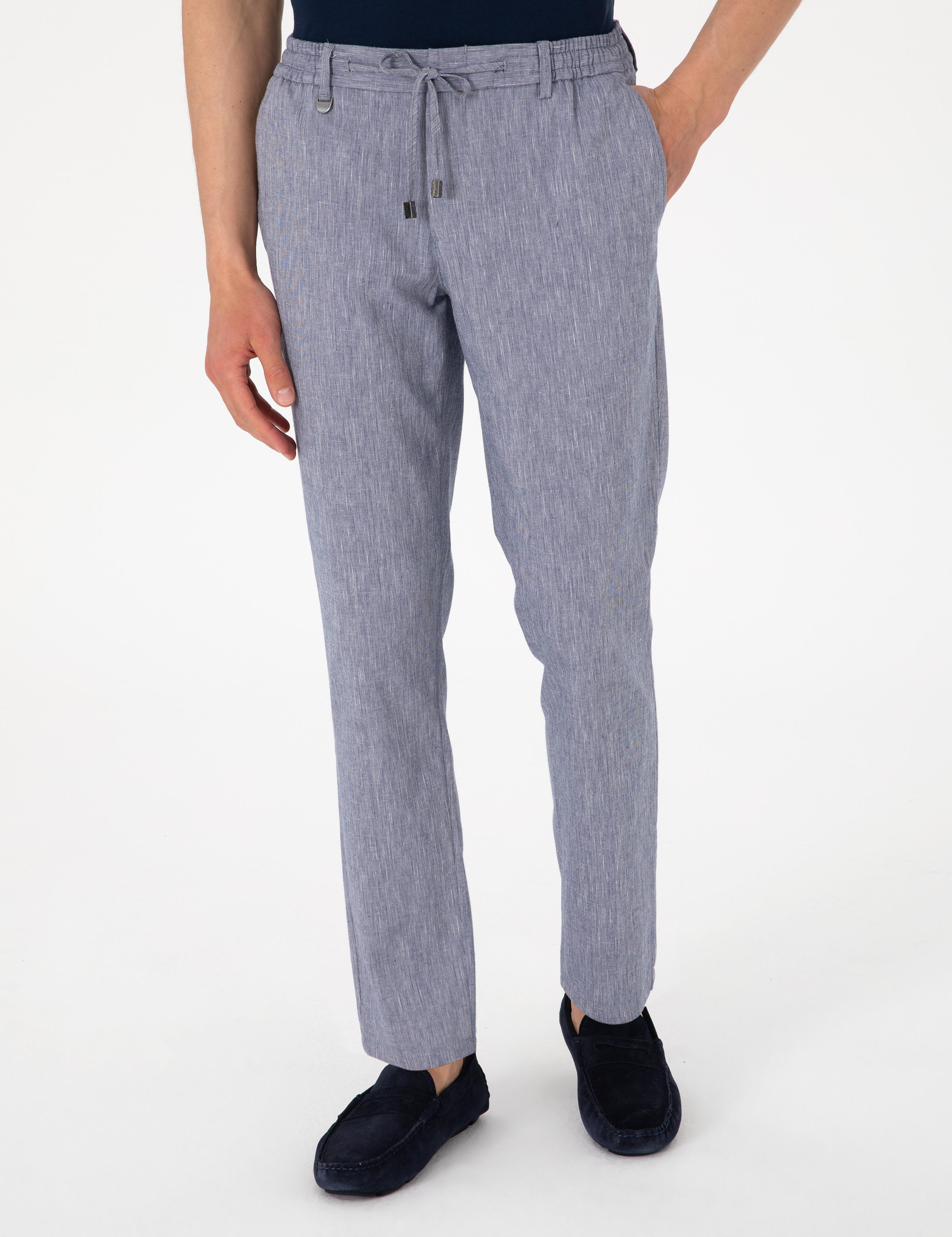 Koyu Mavi Ex. Slim Fit Kumaş Pantolon