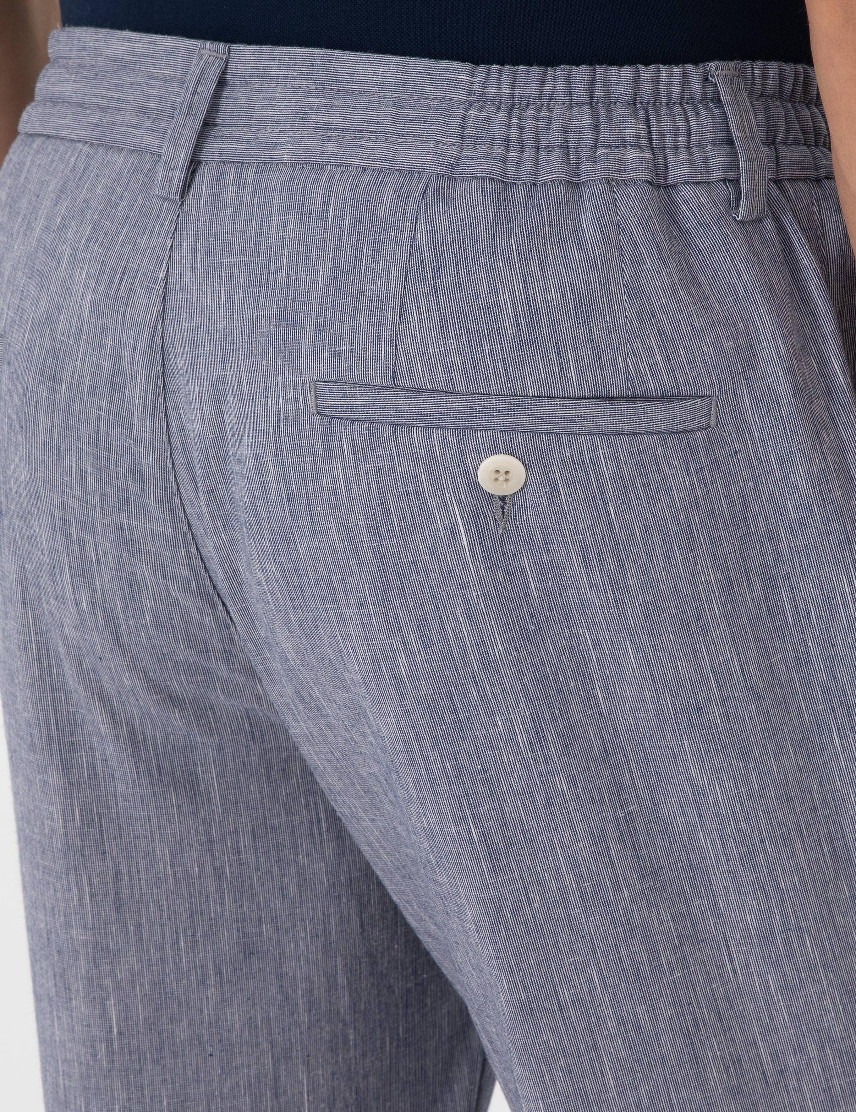 Koyu Mavi Ex. Slim Fit Kumaş Pantolon