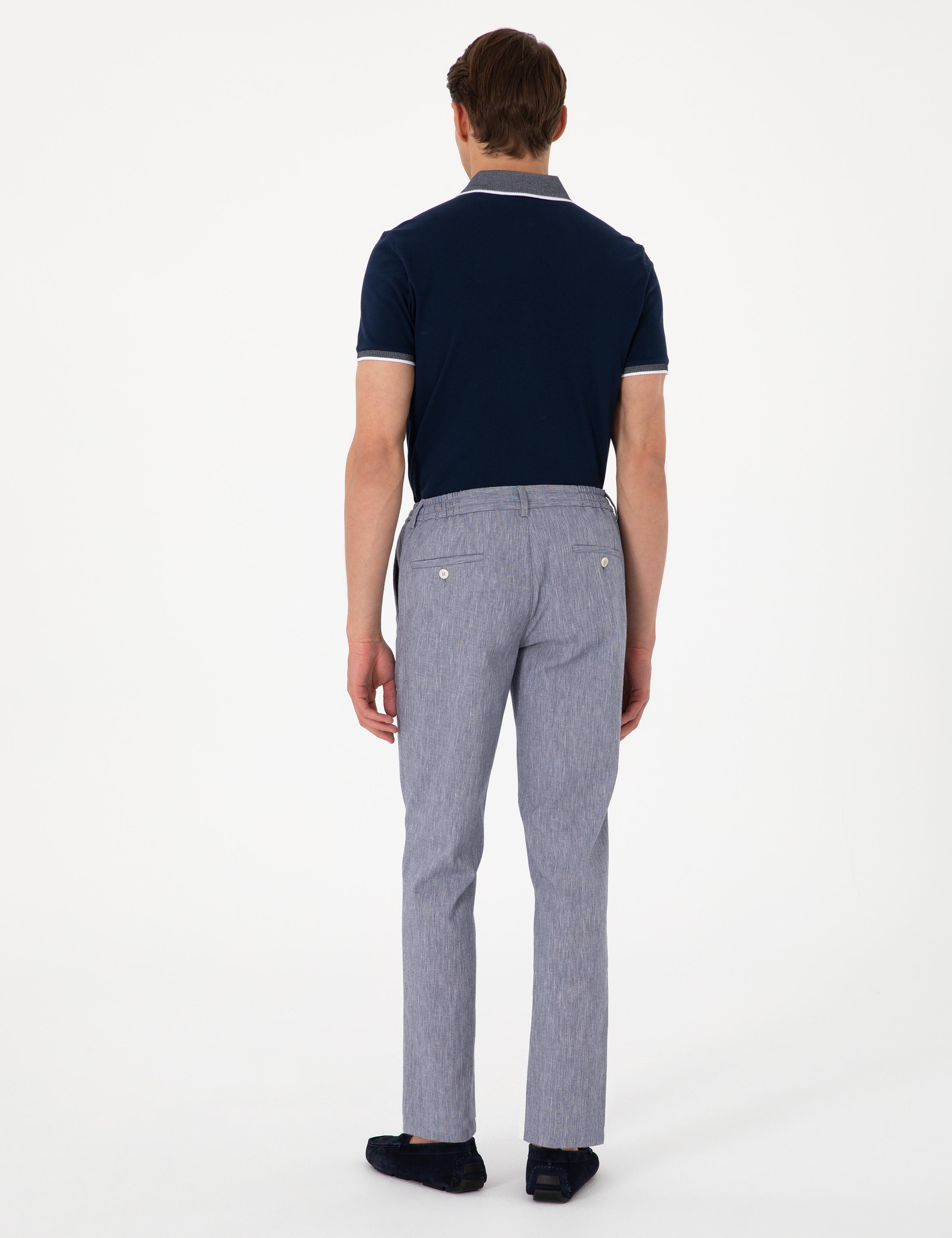 Koyu Mavi Ex. Slim Fit Kumaş Pantolon