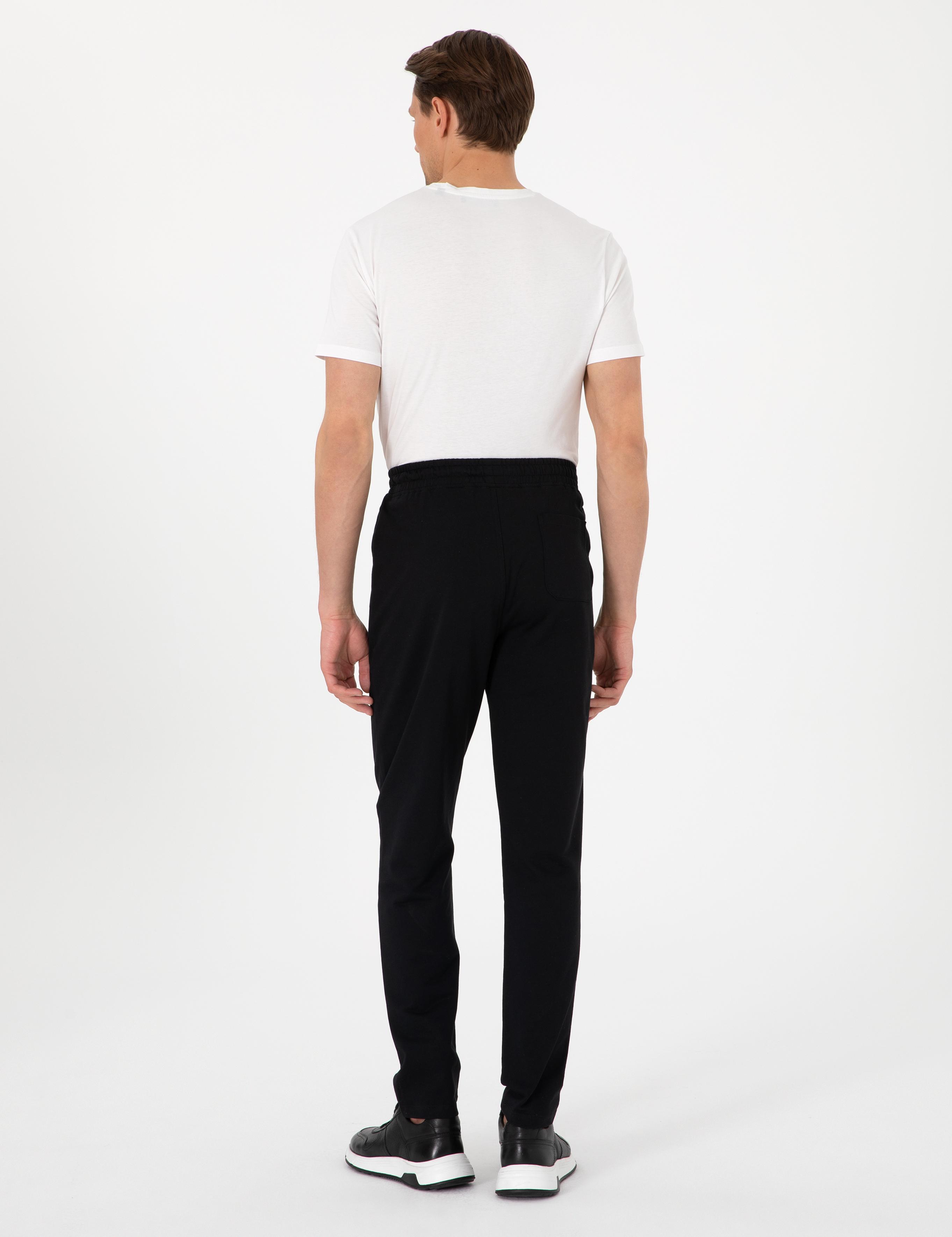 Siyah Slim Fit Eşofman Altı