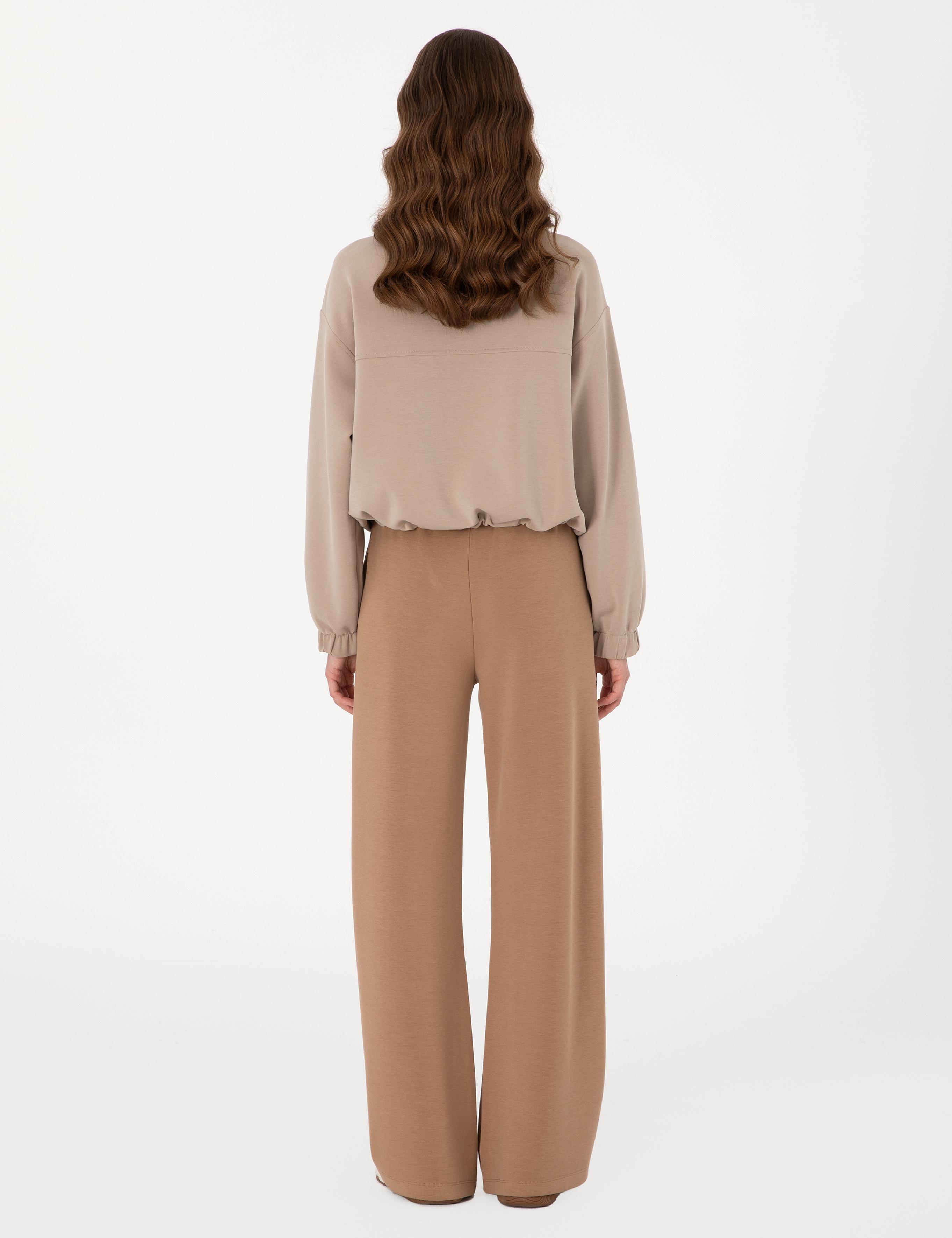 Kahverengi Flare Fit Eşofman Altı